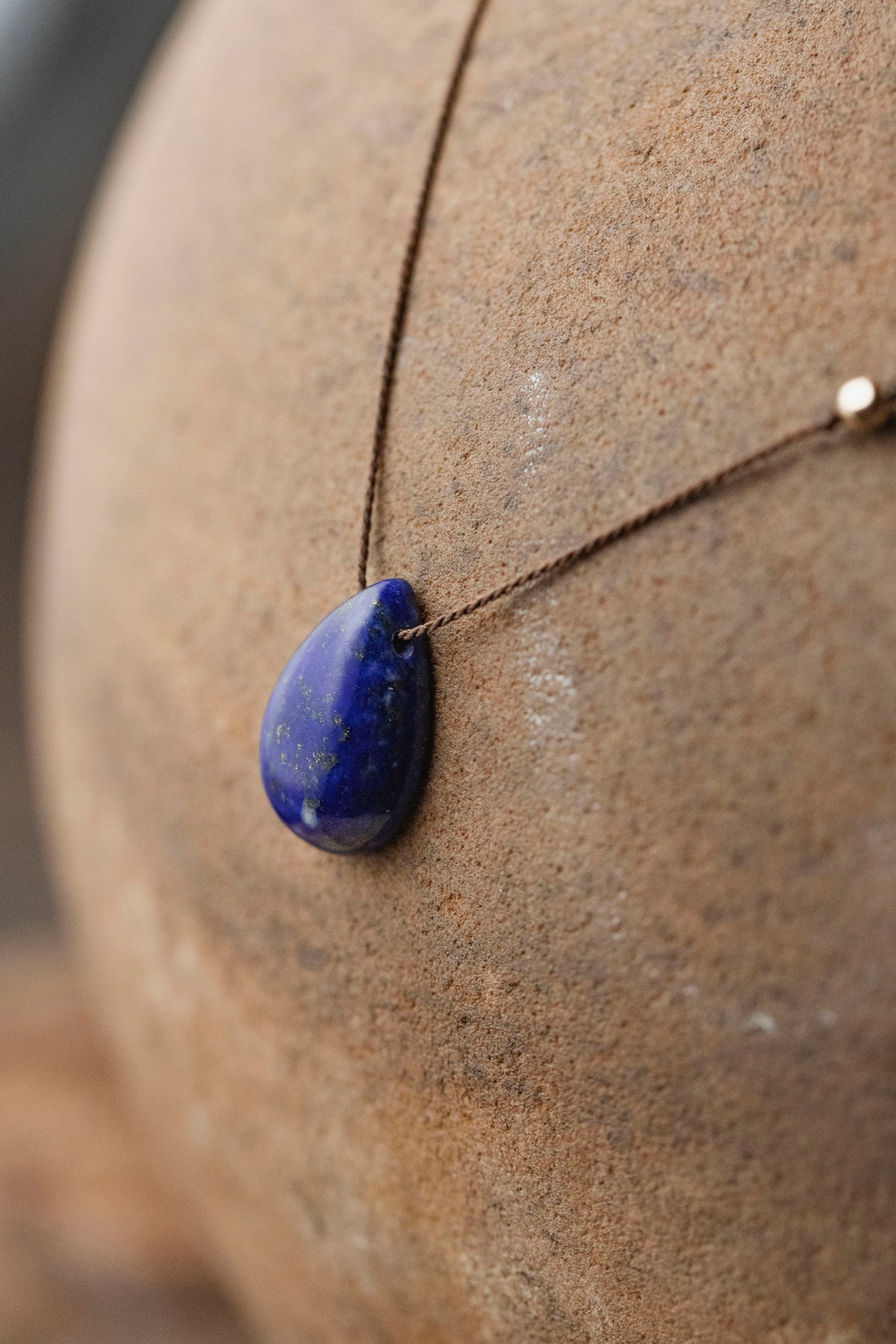 silk cord necklace (elestial quartz)