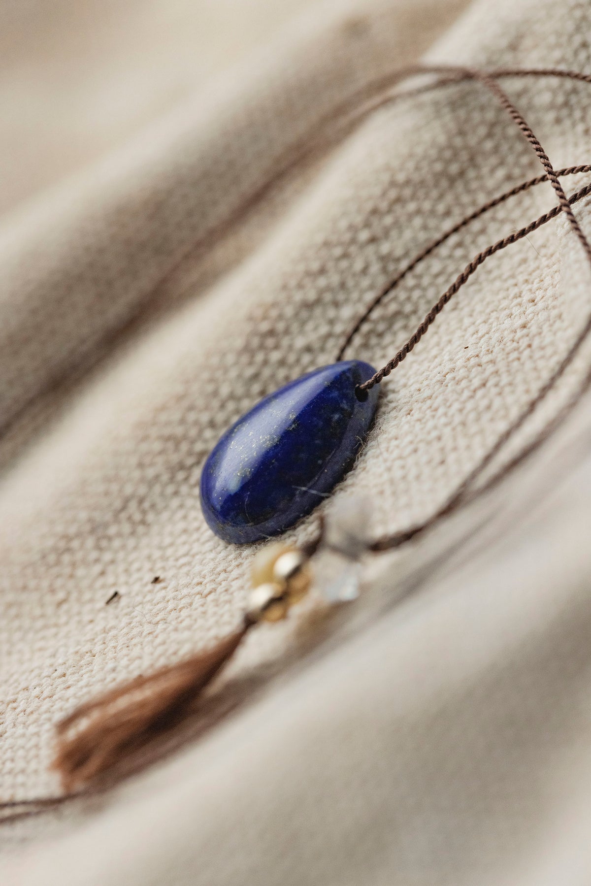 silk cord necklace (elestial quartz)