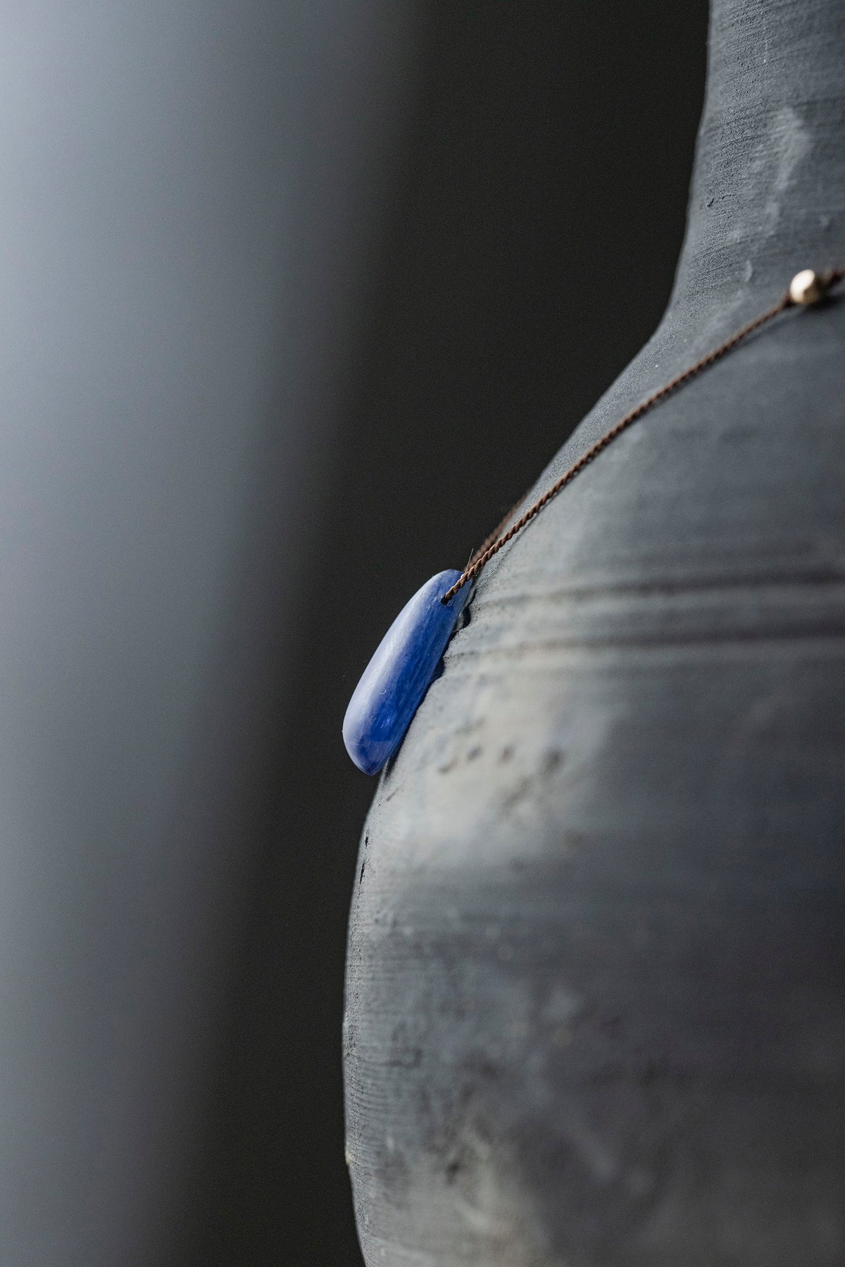 silk cord necklace (elestial quartz)