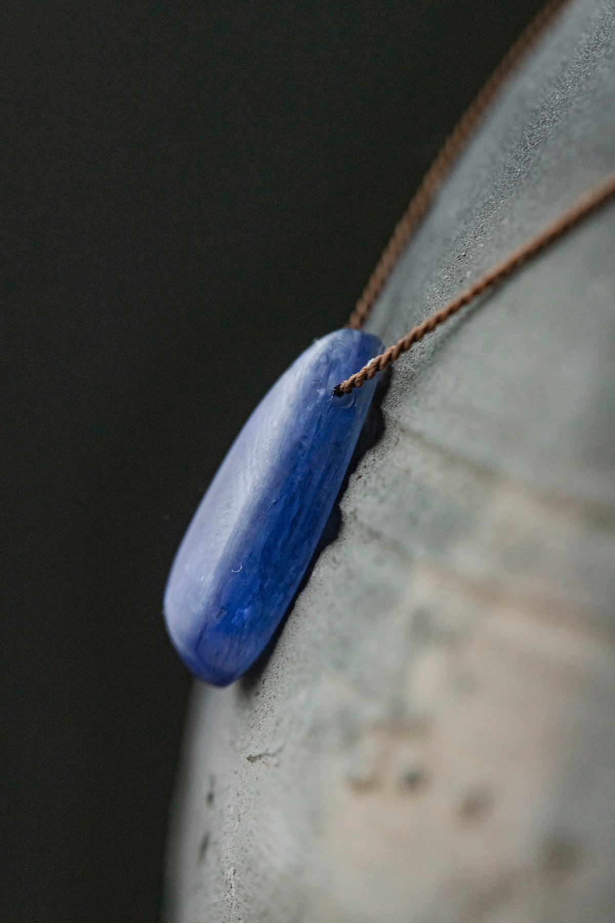 silk cord necklace (elestial quartz)