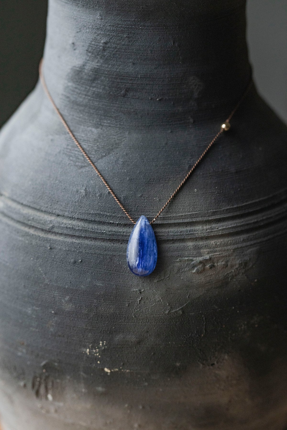 silk cord necklace (elestial quartz)