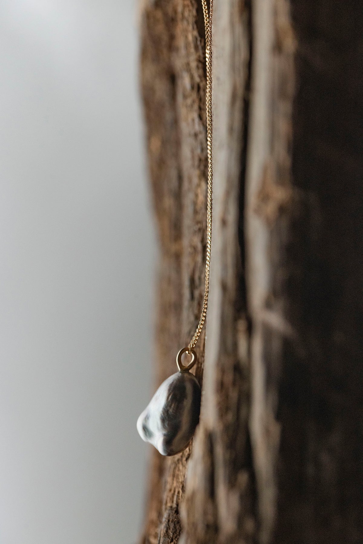 18K necklace (rose quartz)