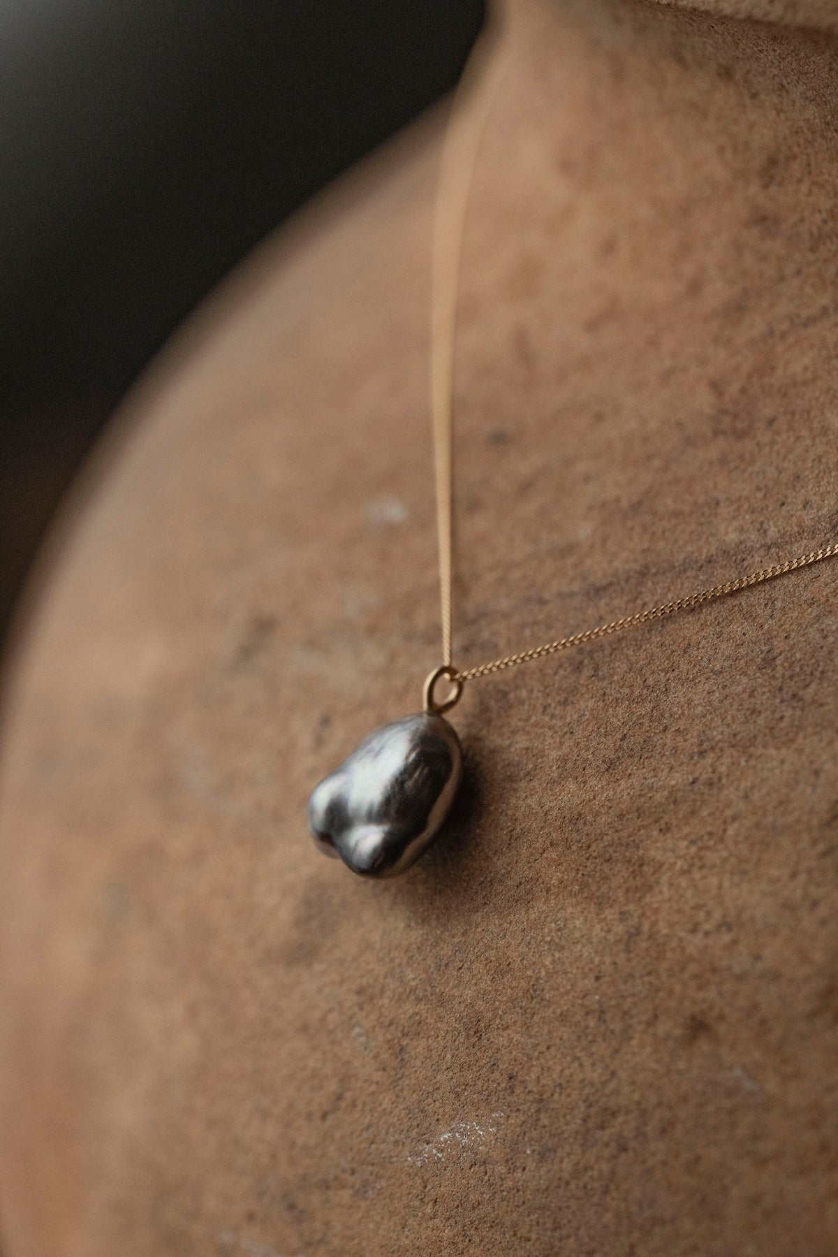 18K necklace (rose quartz)