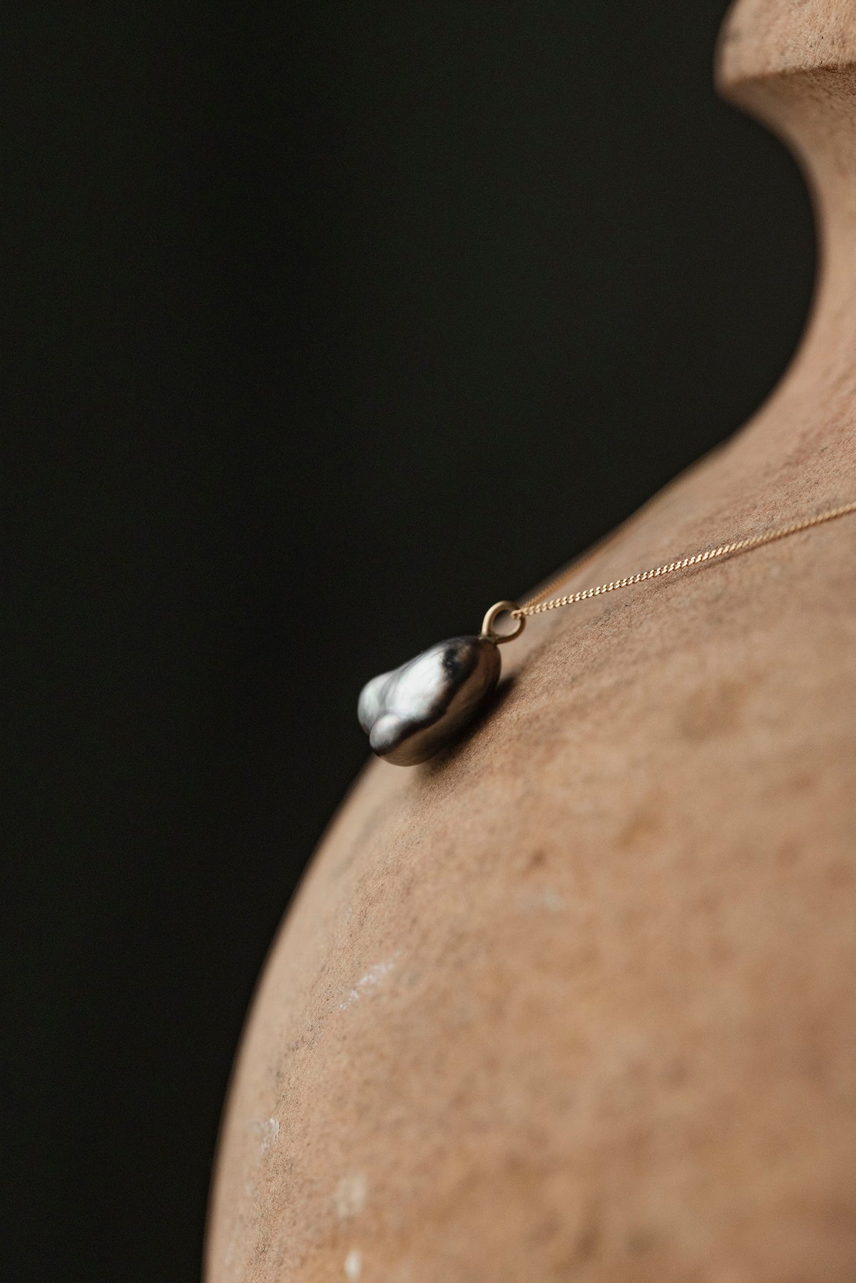 18K necklace (rose quartz)