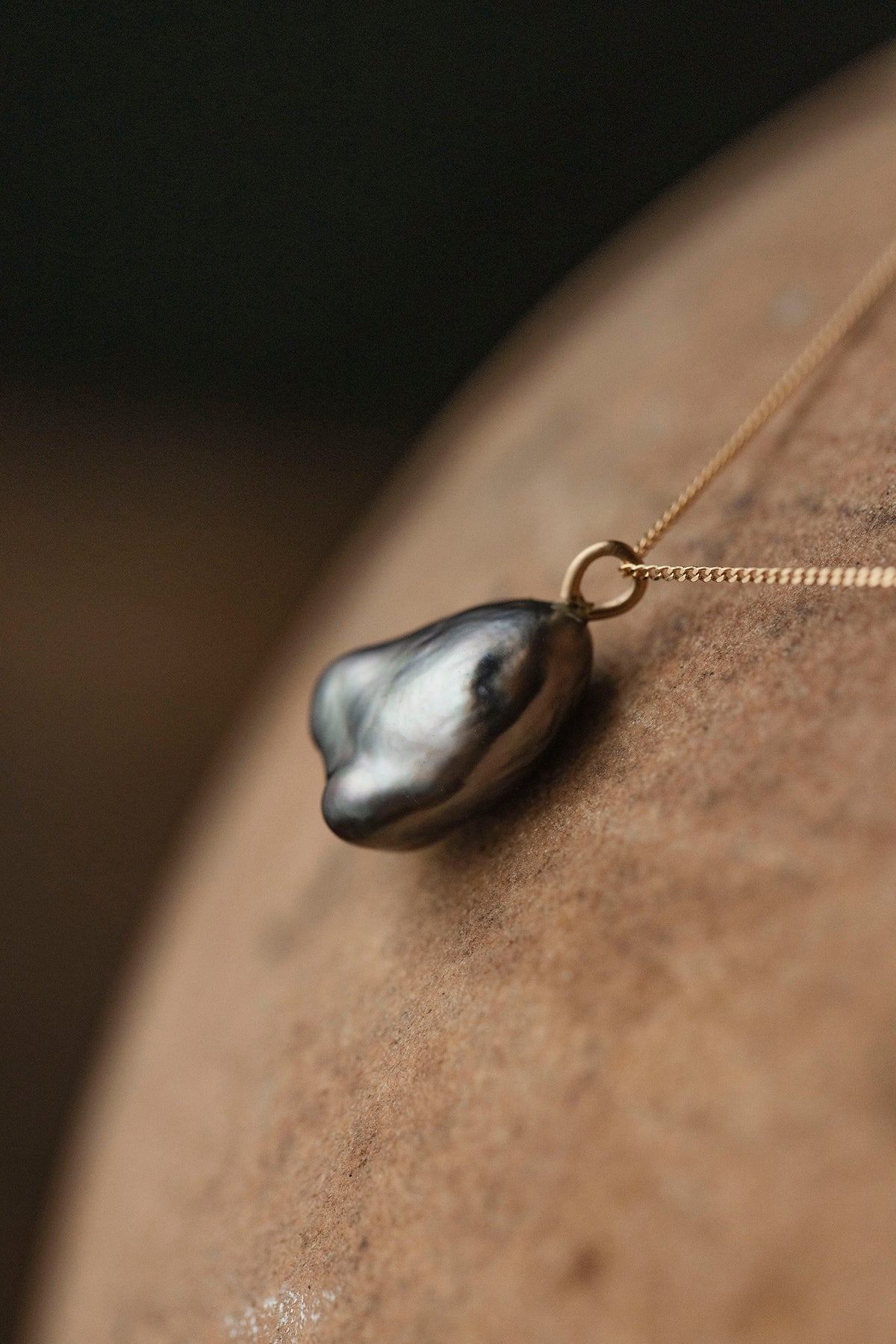 18K necklace (rose quartz)