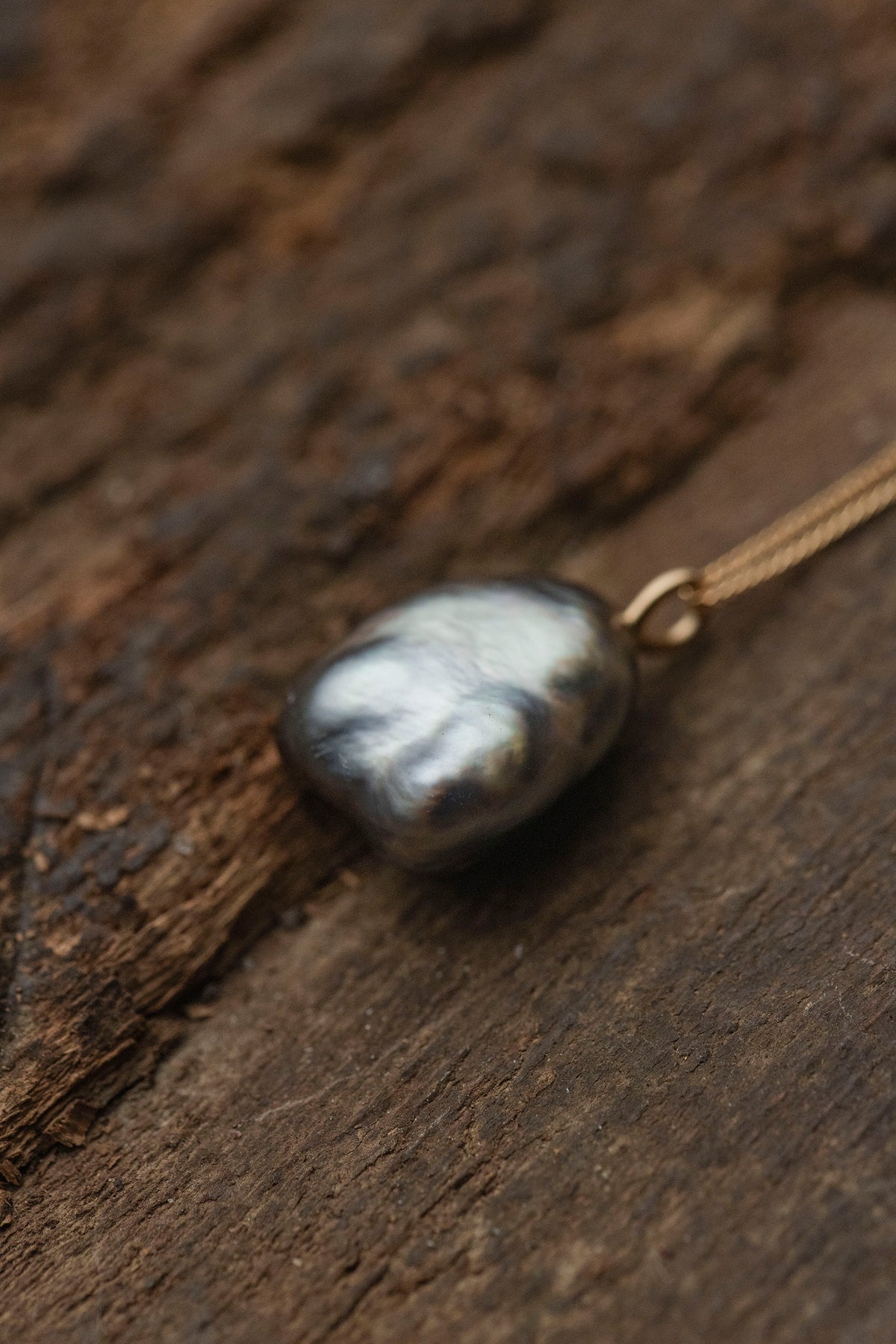 18K necklace (rose quartz)