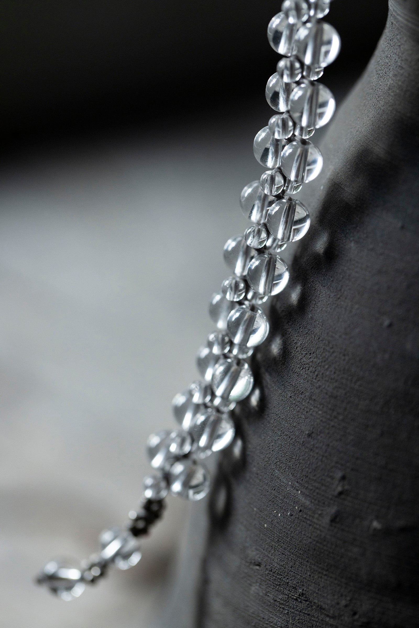 crystal beads flat  bracelet