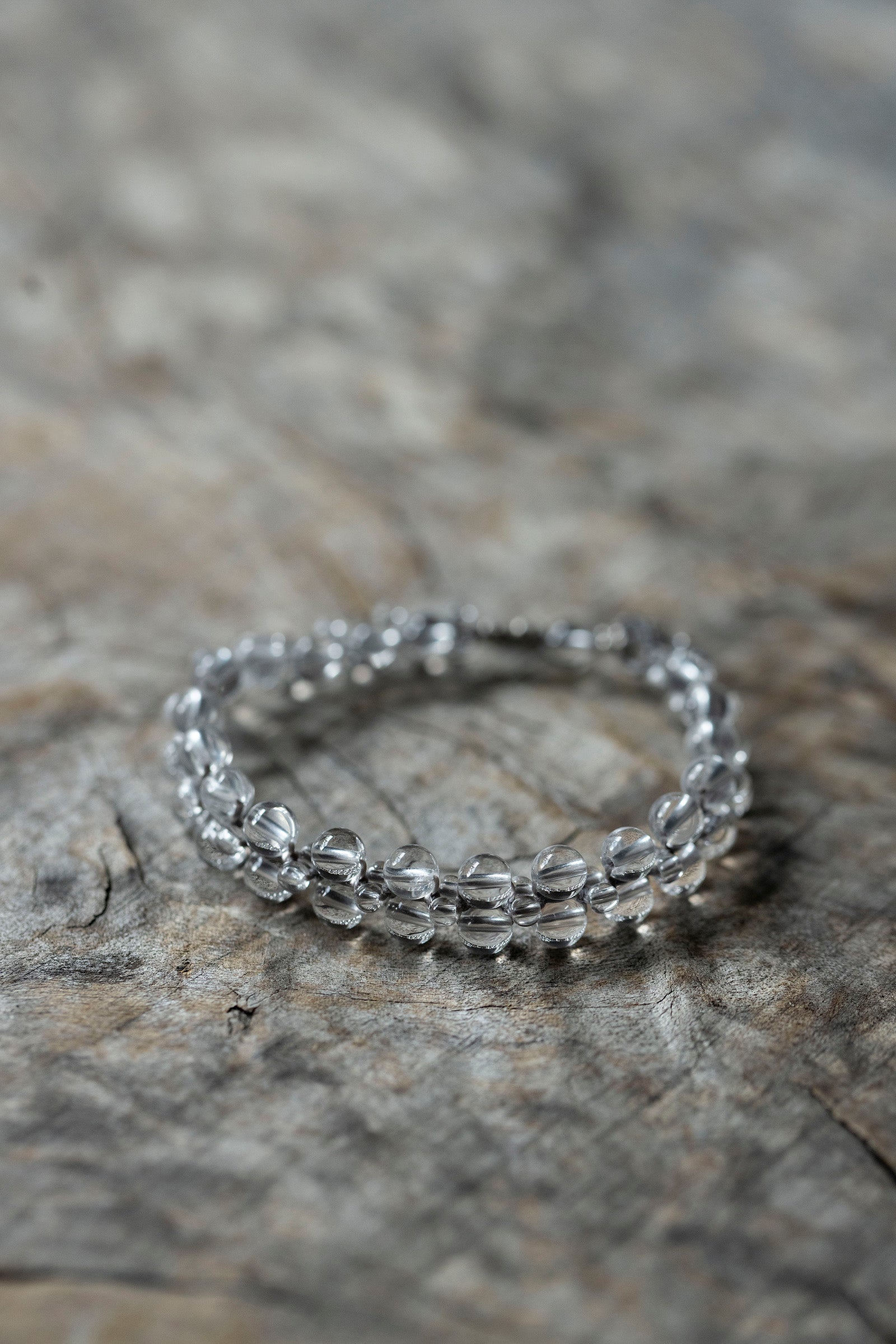 crystal beads flat  bracelet