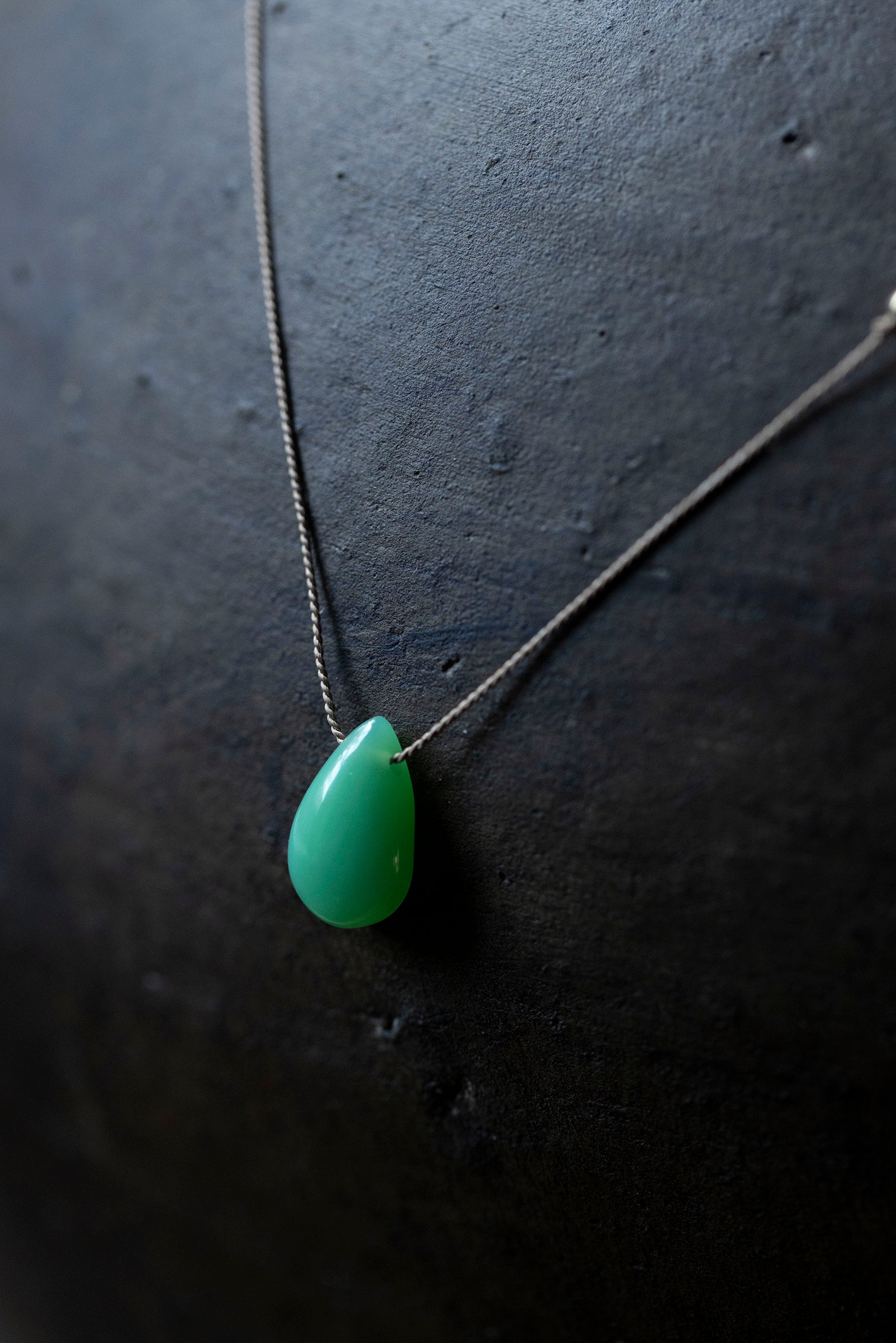 silk cord necklace (aquaprase)
