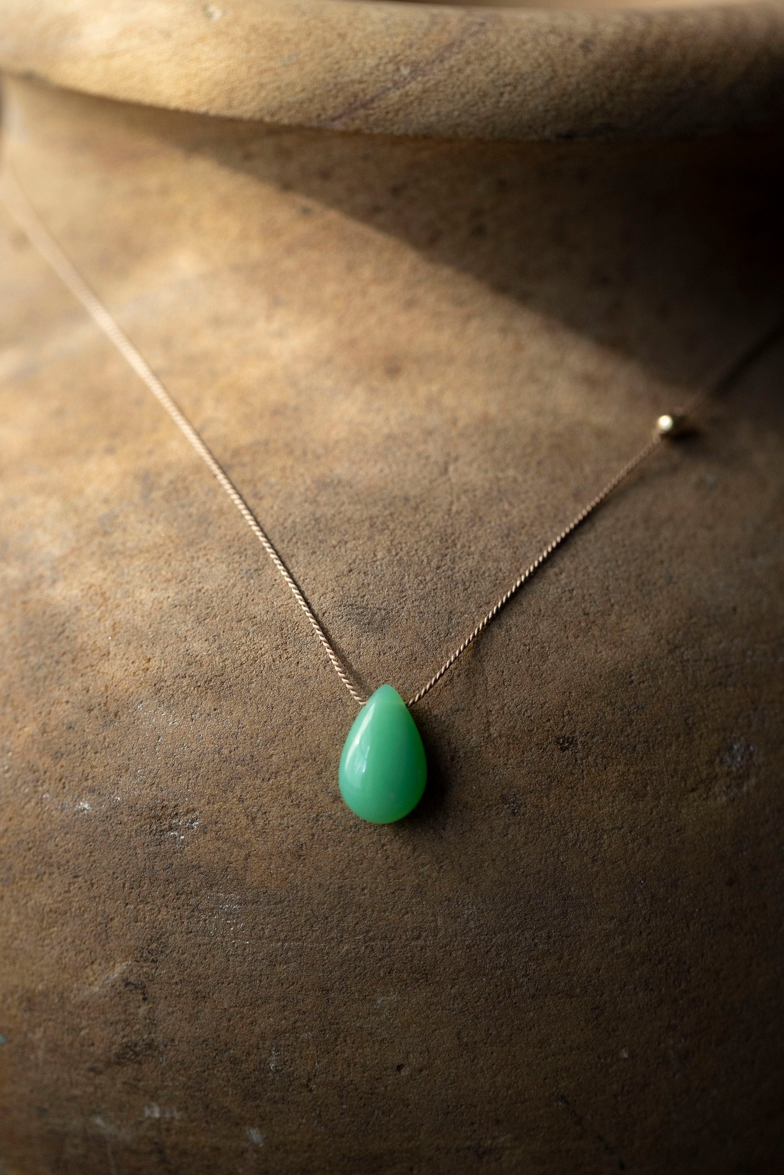 silk cord necklace (aquaprase)