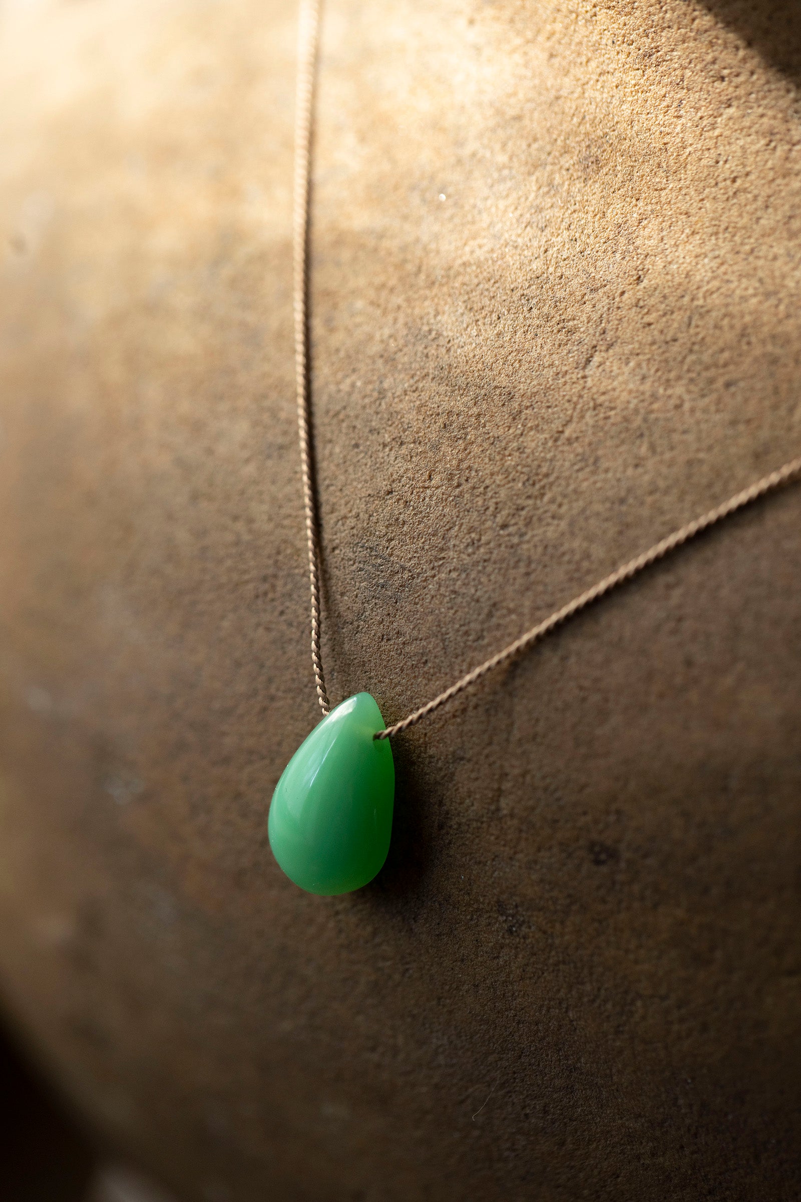 silk cord necklace (aquaprase)