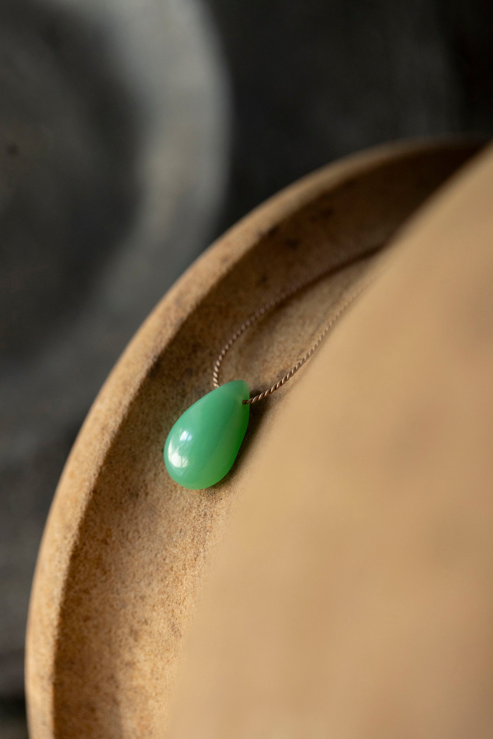 silk cord necklace (aquaprase)