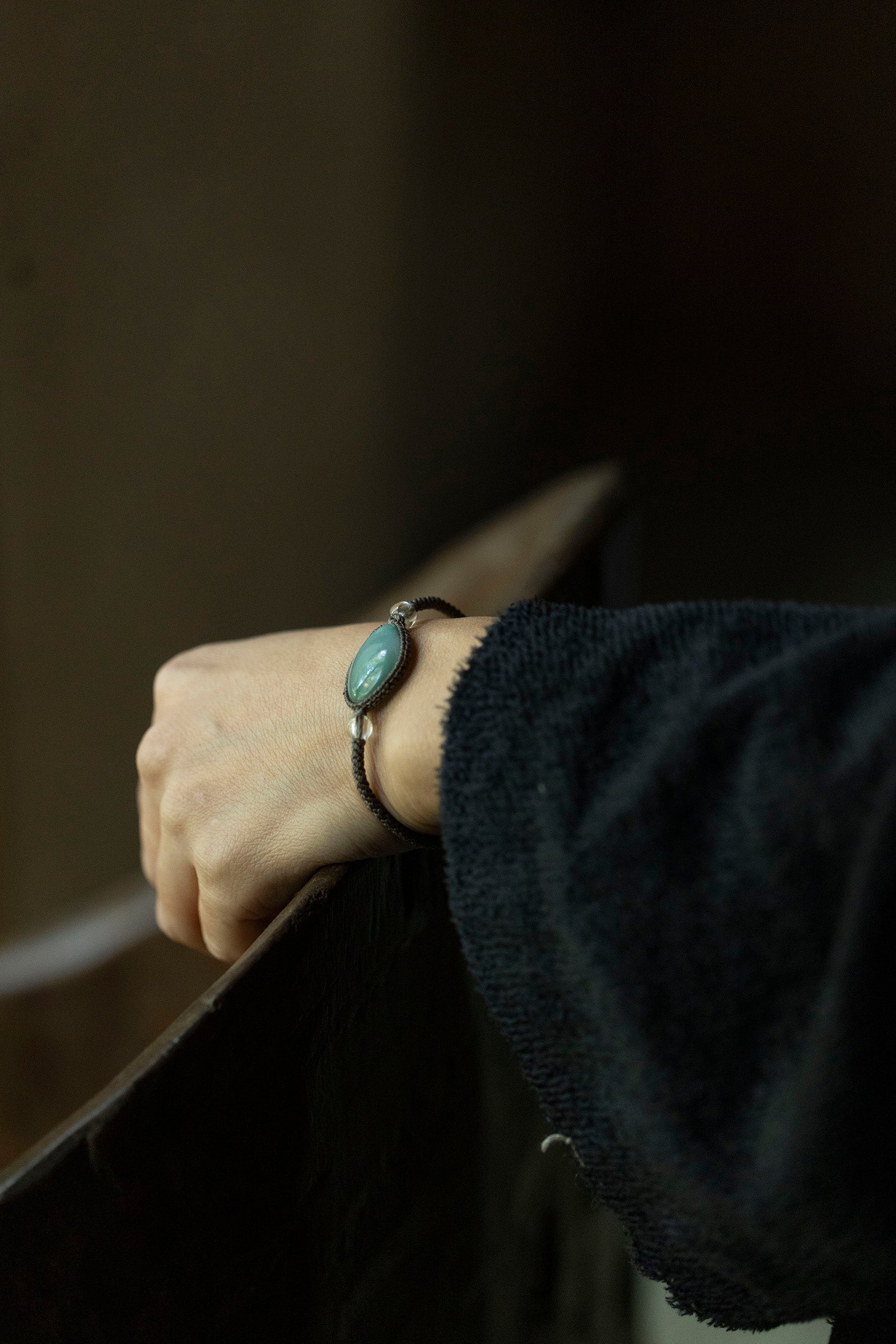 macrame bracelet (aquaprase)