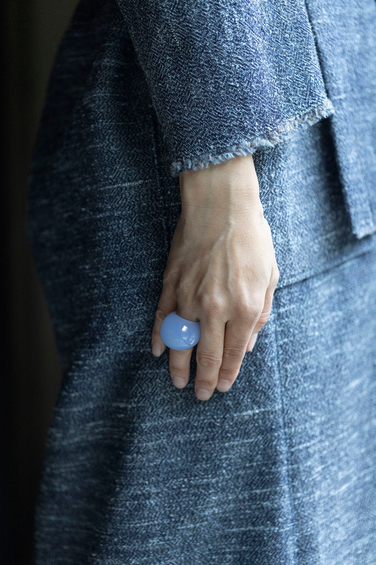 Blue Selcadonyi ring (round)   #10.5