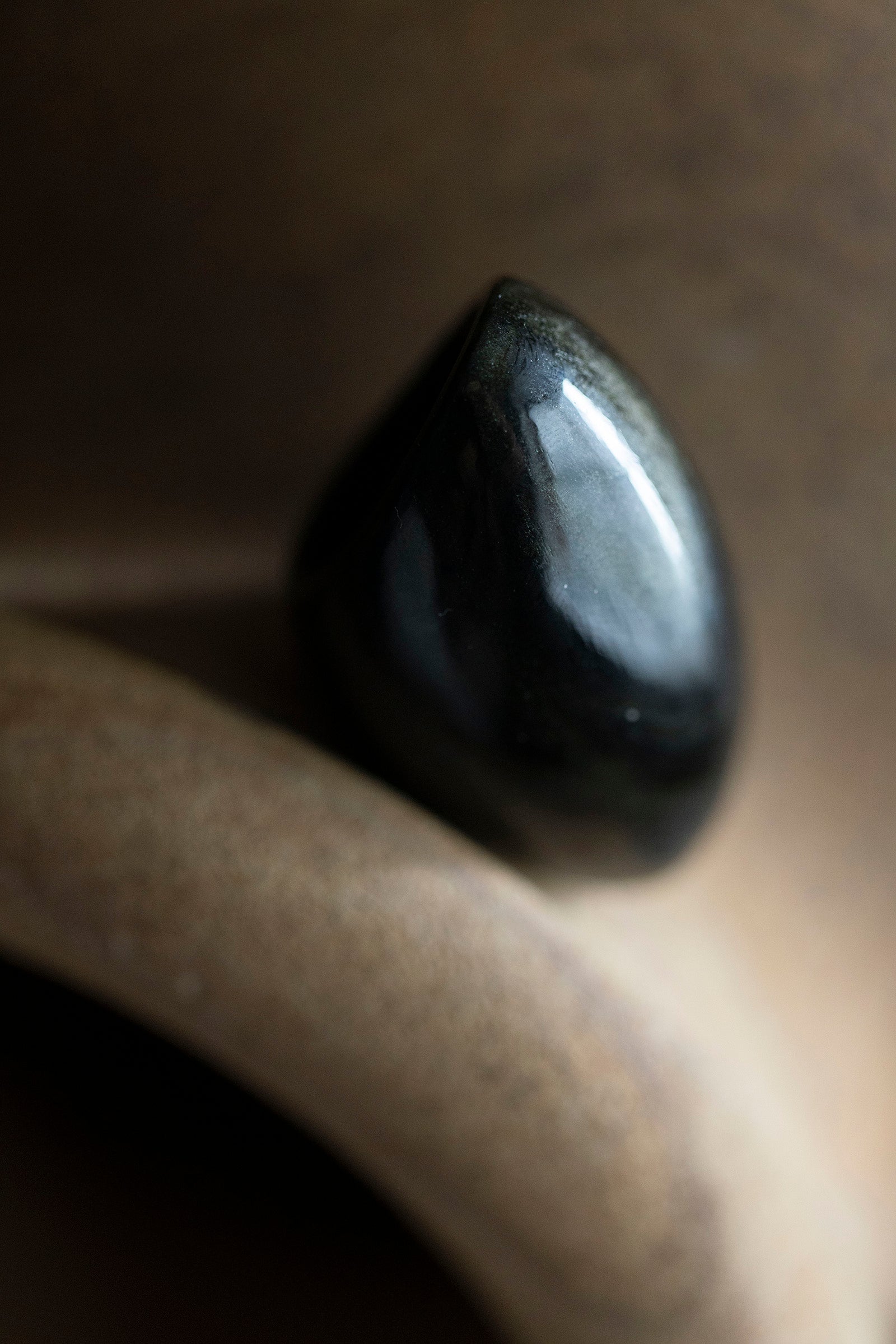 golden  obsidian ring #10.5