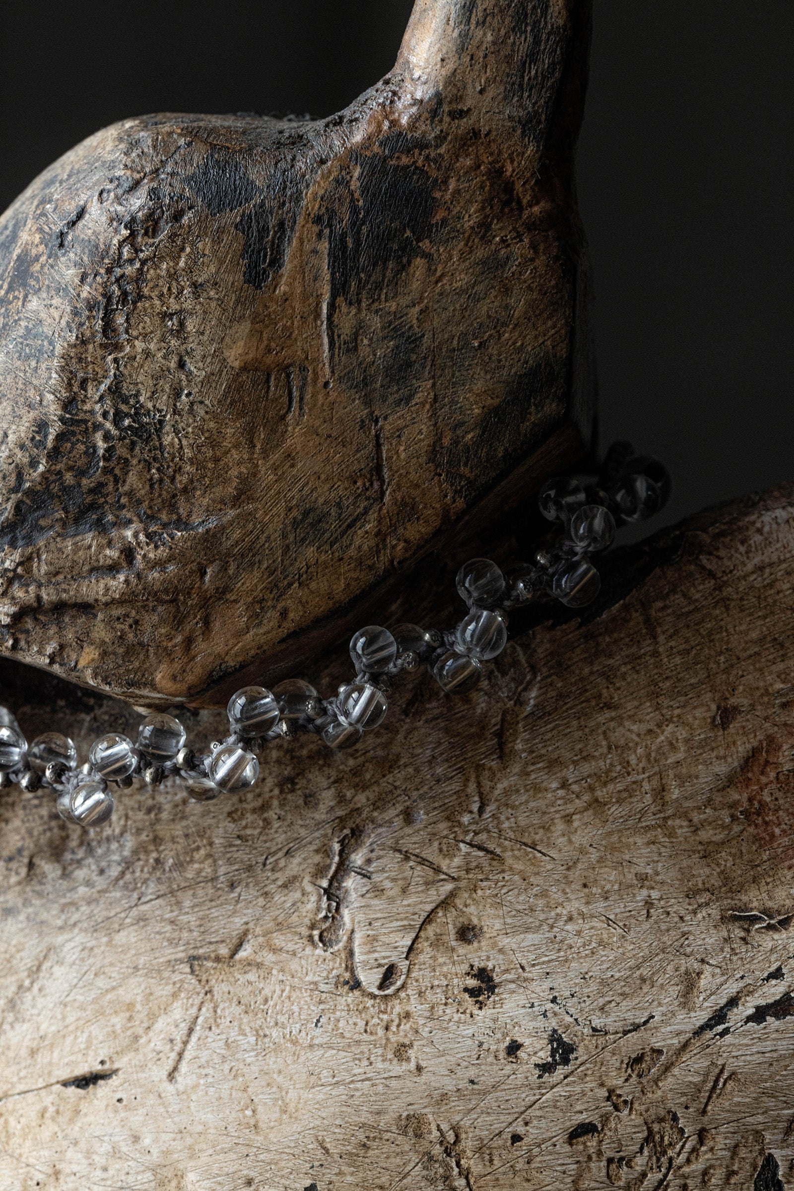 crystal beads bracelet (Herkimer quartz)