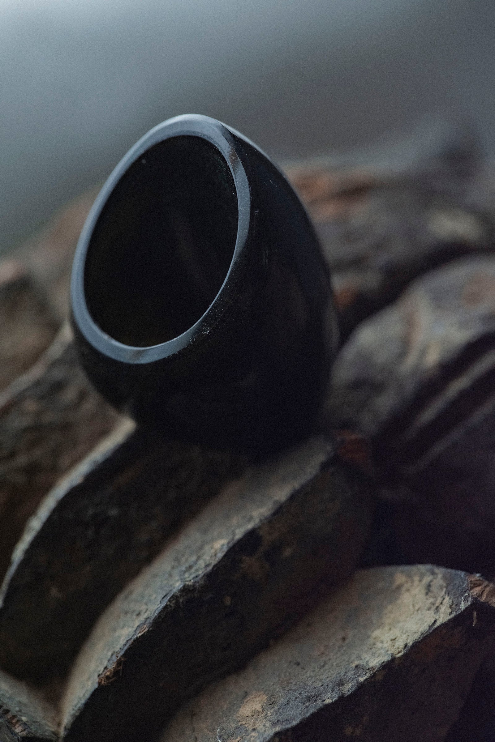golden  obsidian ring