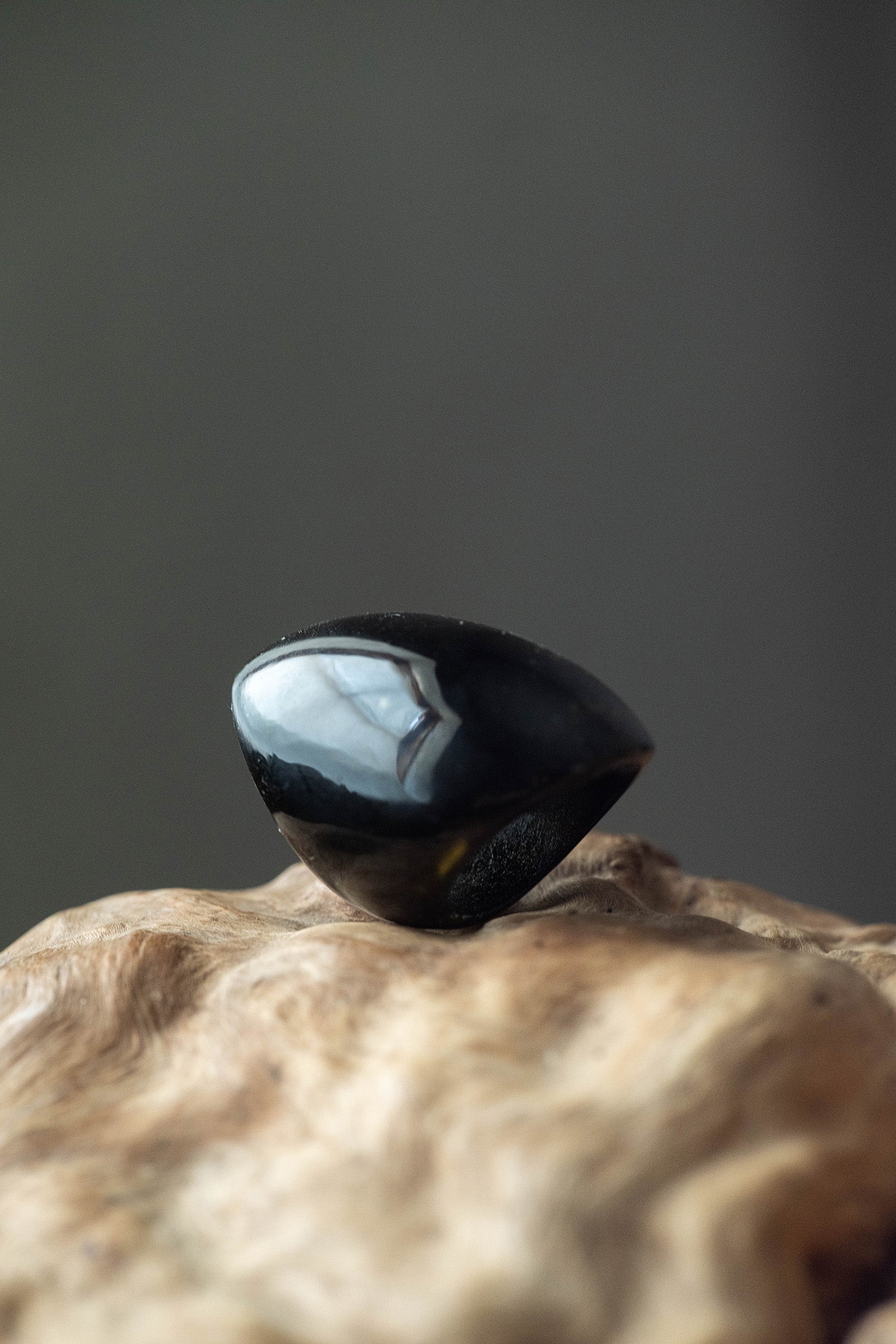 golden  obsidian ring