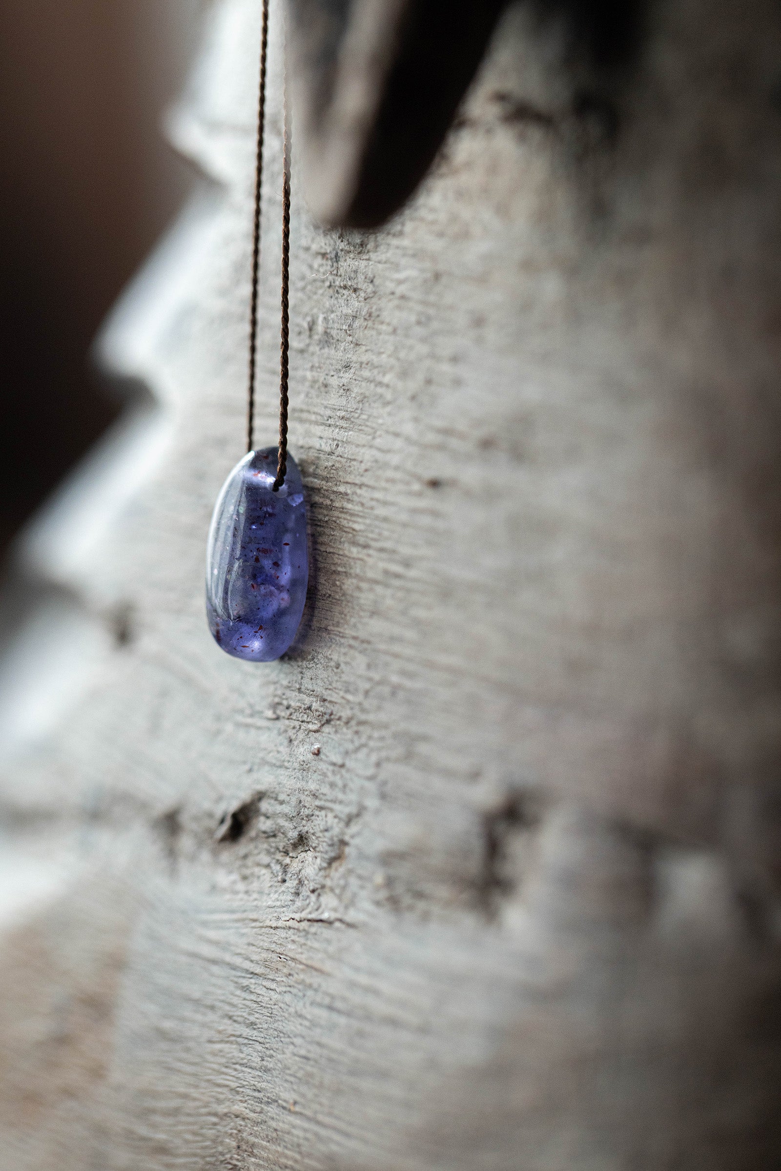 silk cord necklace (elestial quartz)