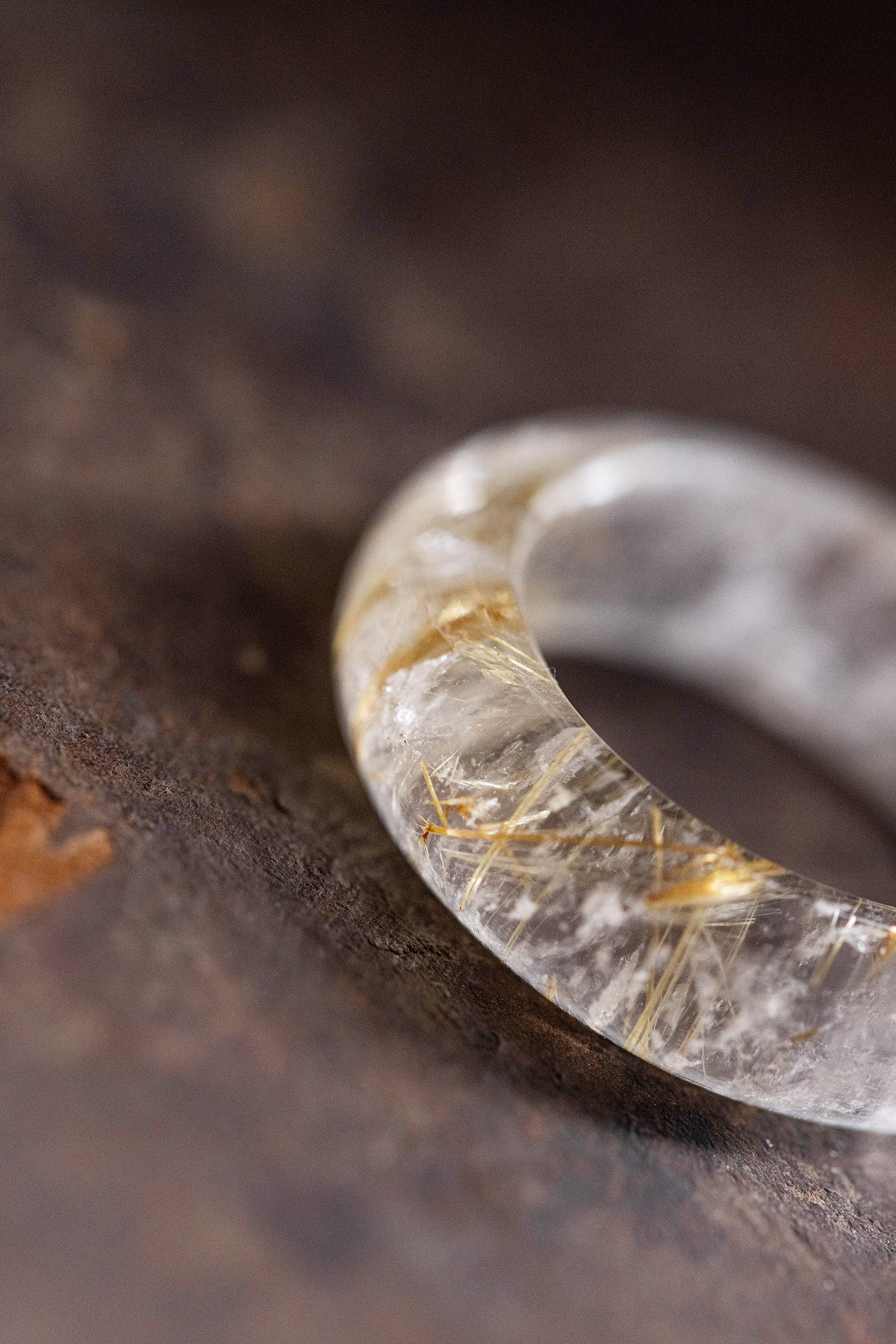 rutile quartz ring (flat) #12