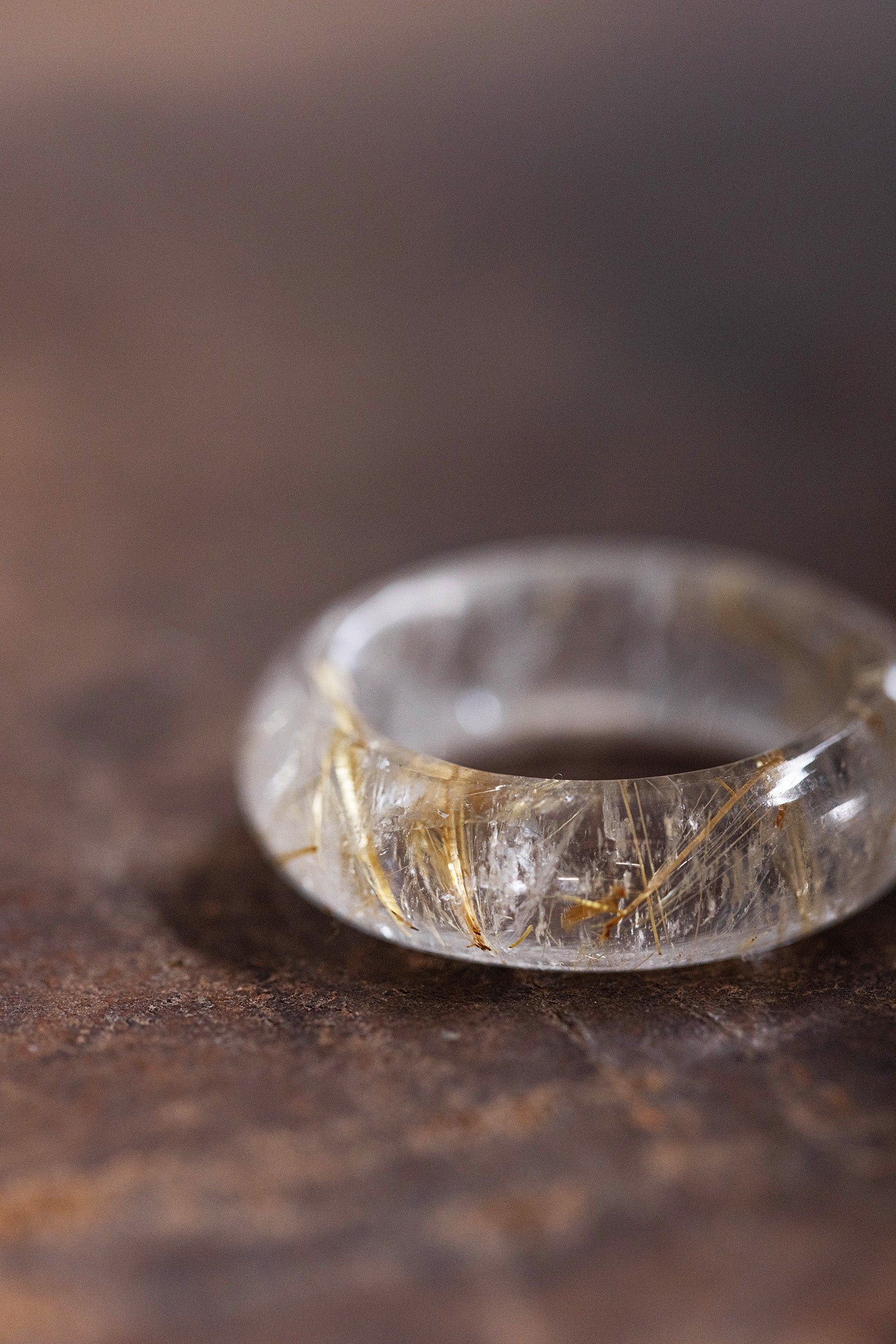 rutile quartz ring (flat) #12