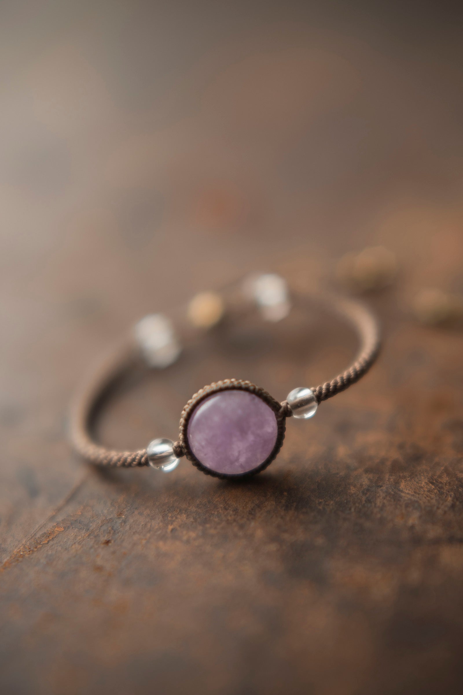 macrame bracelet-1 (Kunzite)