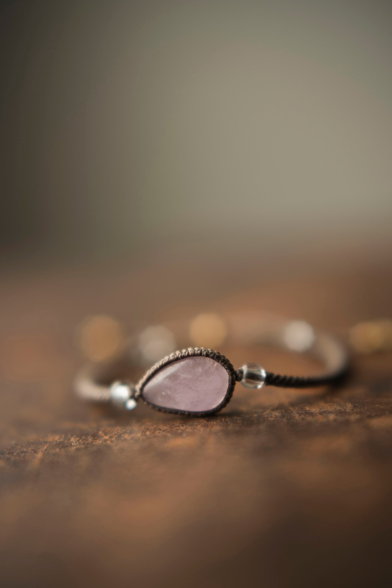 macrame bracelet-2 (kunzite)