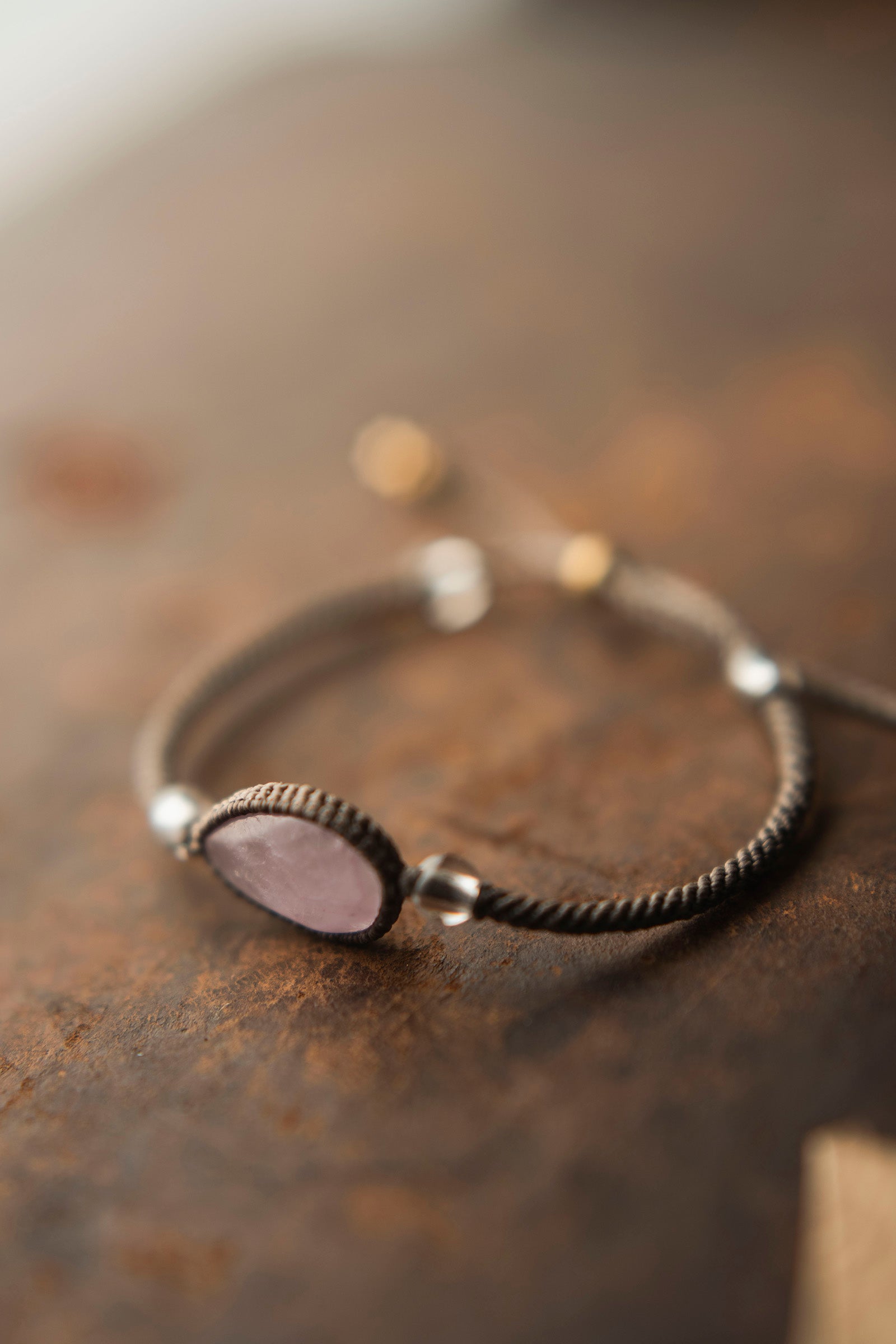 macrame bracelet-2 (kunzite)