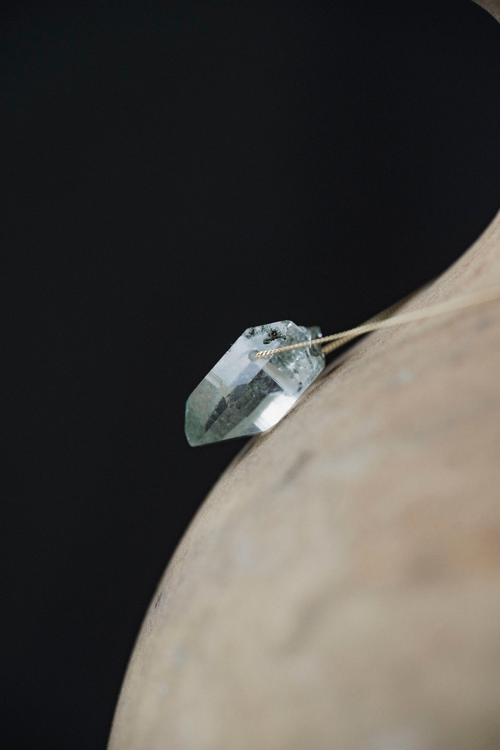 18K necklace (rose quartz)