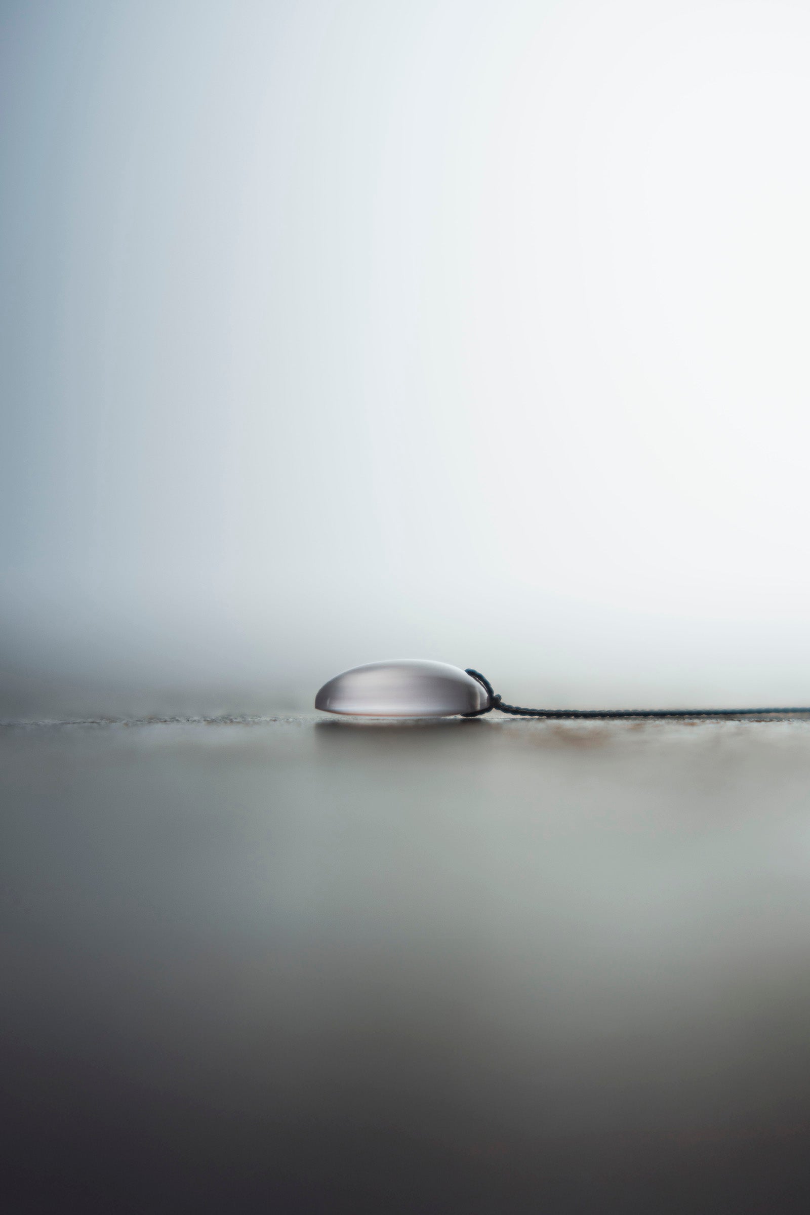 silk cord necklace -2 ( rose quartz )