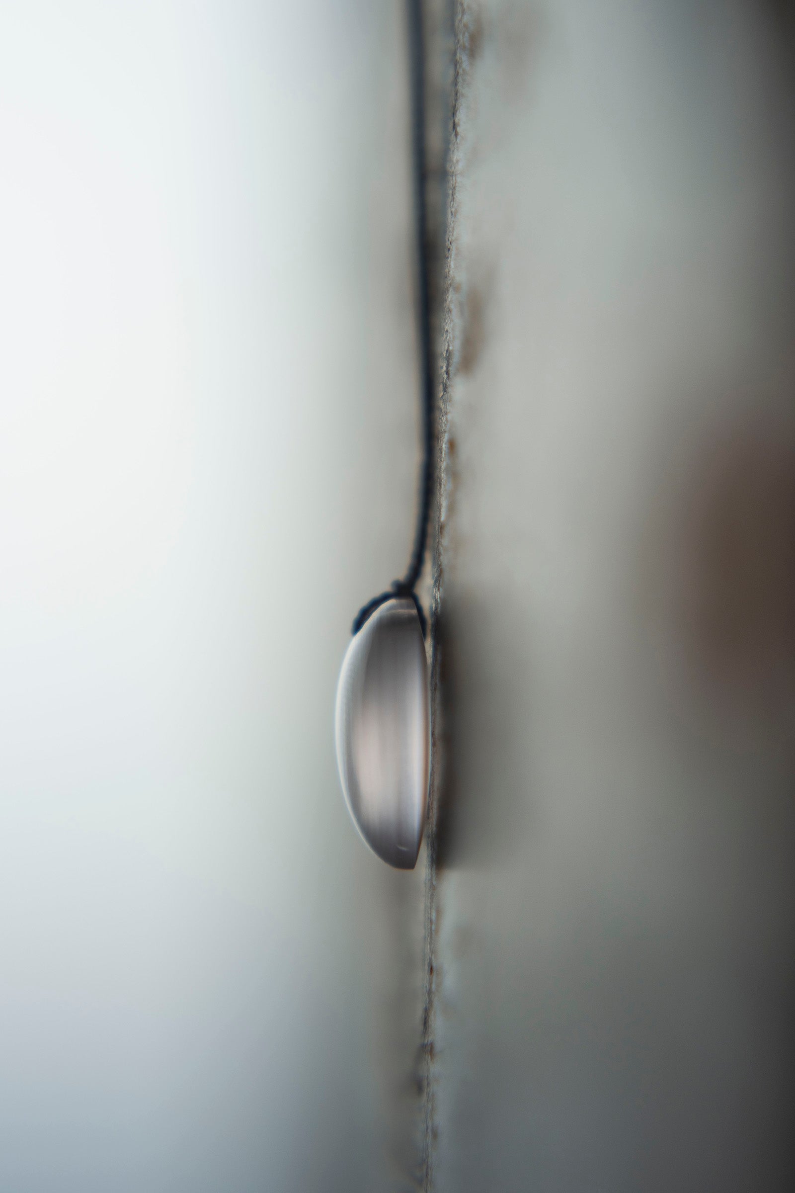 silk cord necklace -2 ( rose quartz )