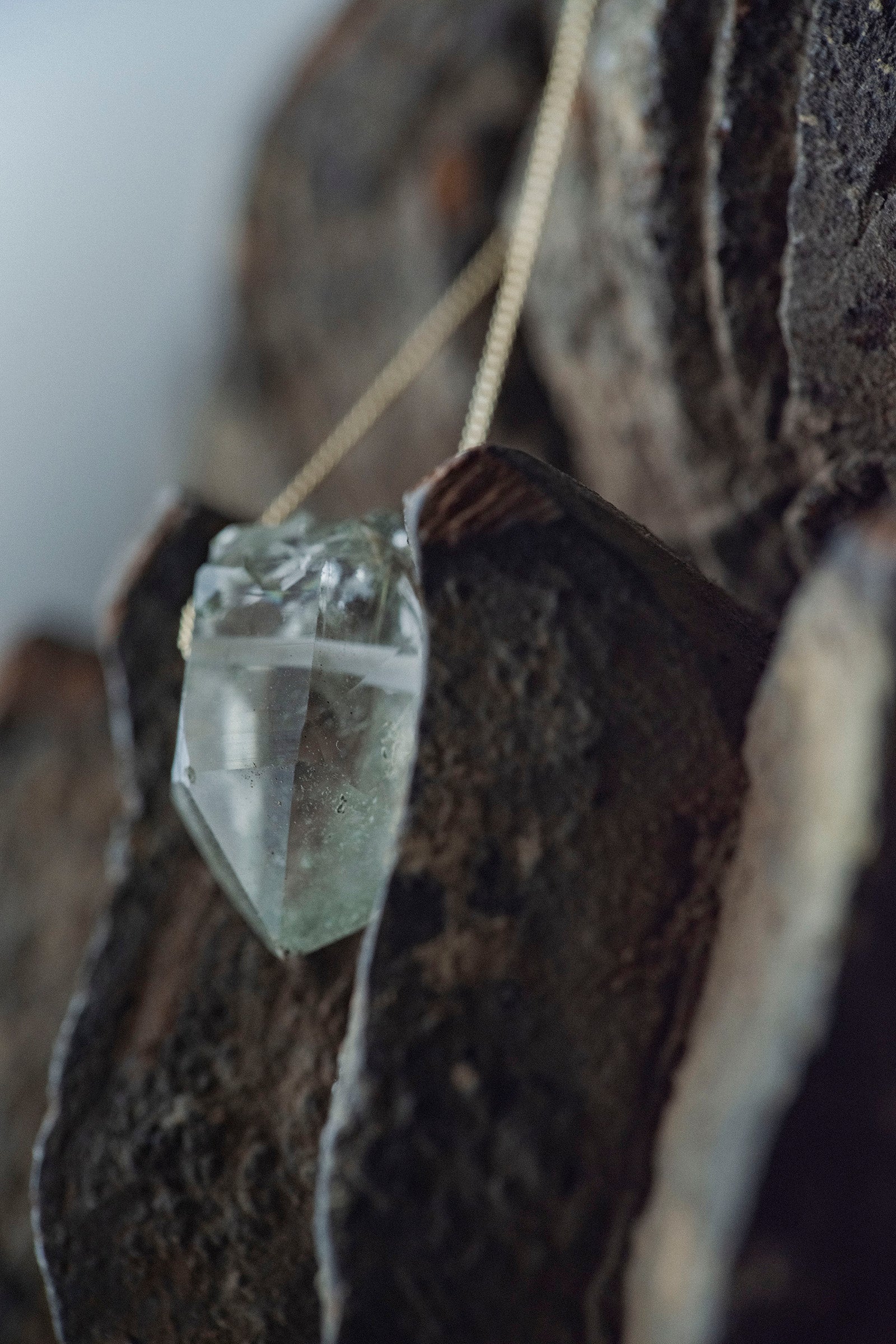 18K necklace (rose quartz)