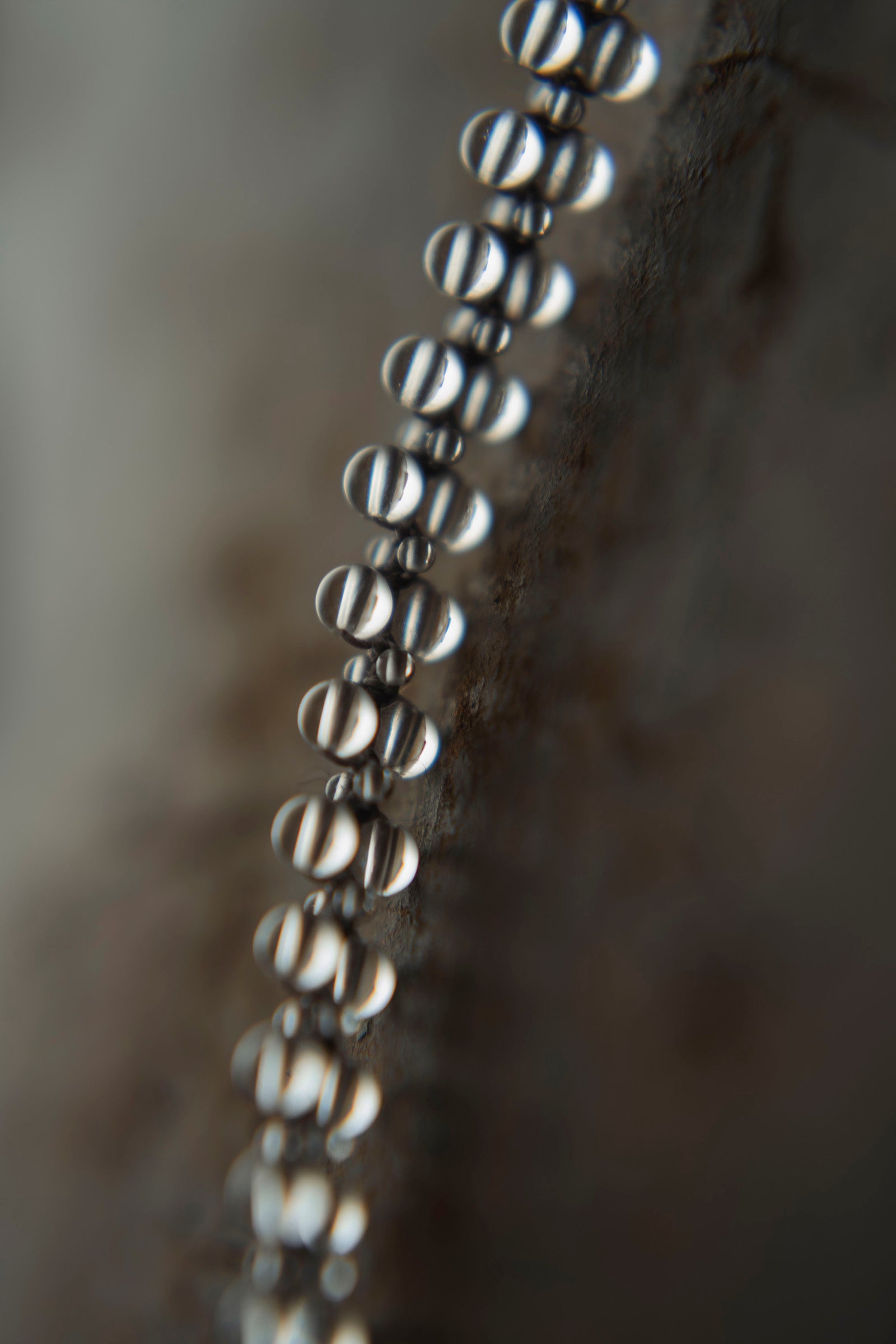 crystal beads necklace  flat