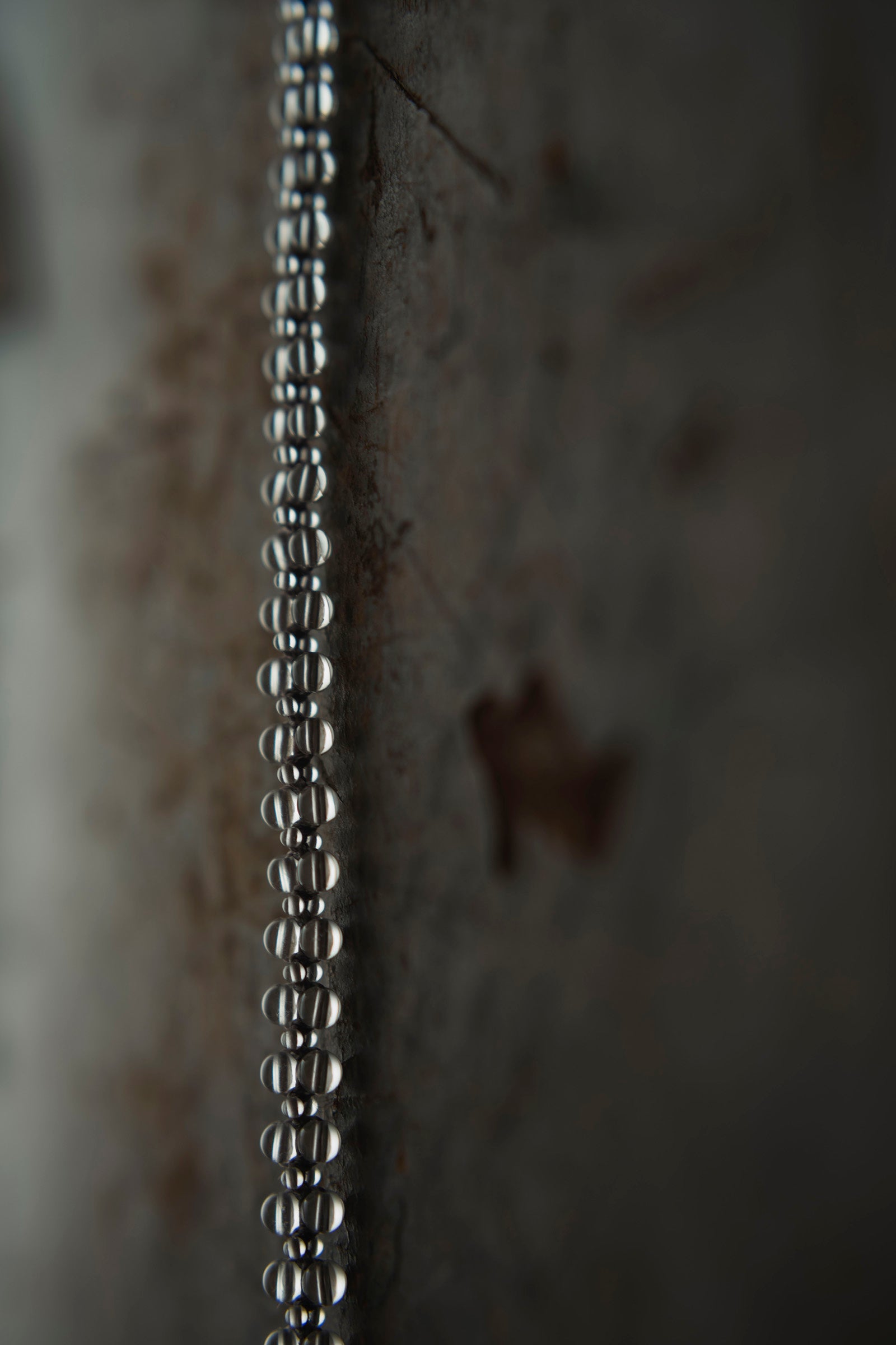 crystal beads necklace  flat