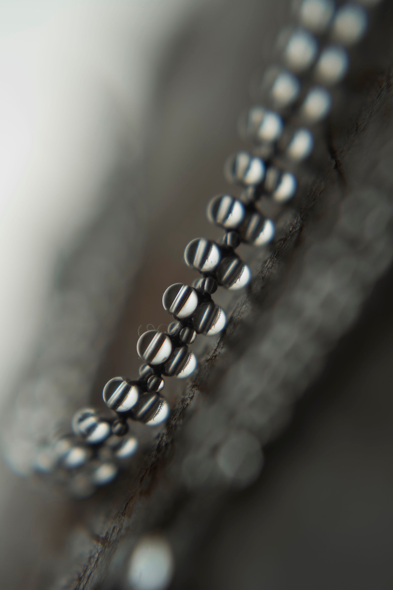 crystal beads necklace  flat