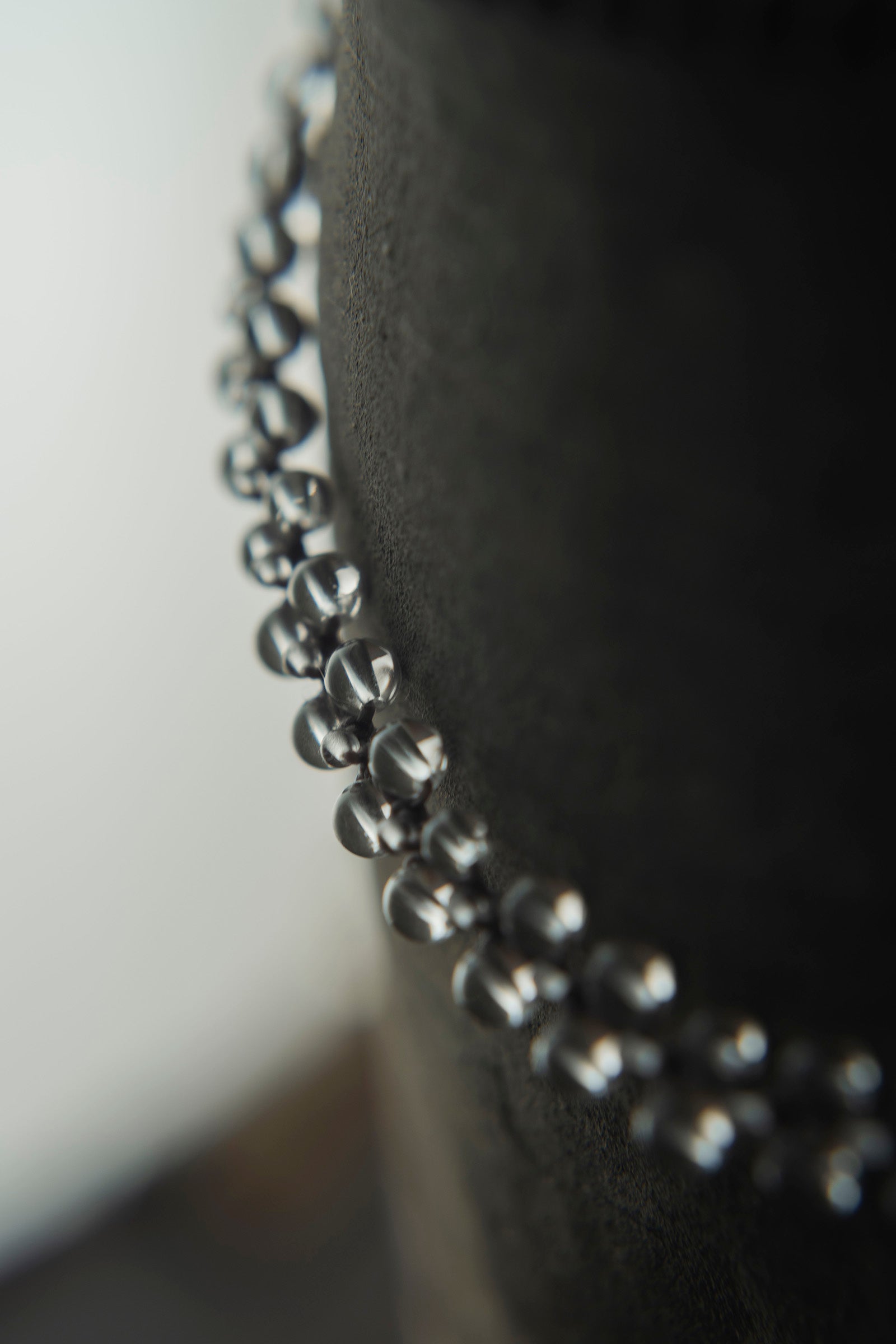 crystal beads necklace  flat