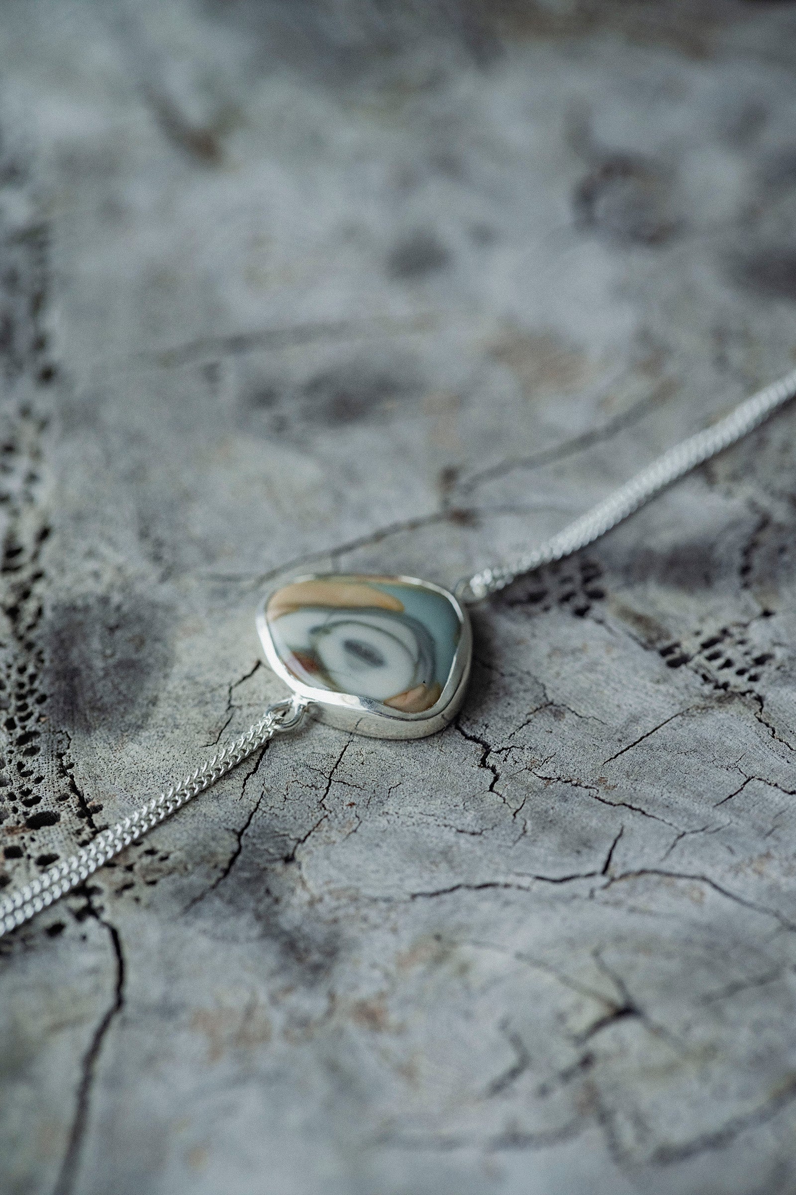 silver bracelet  Jasper