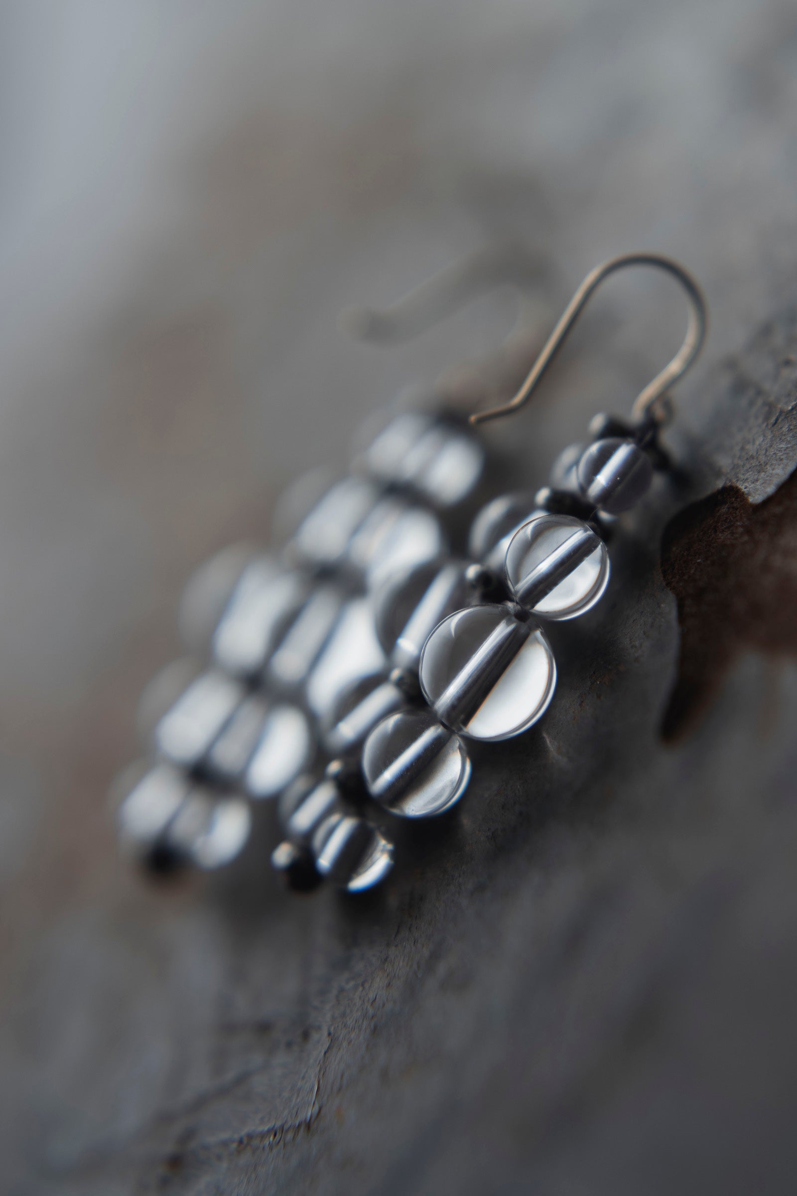 crystal beads earrings (pair)