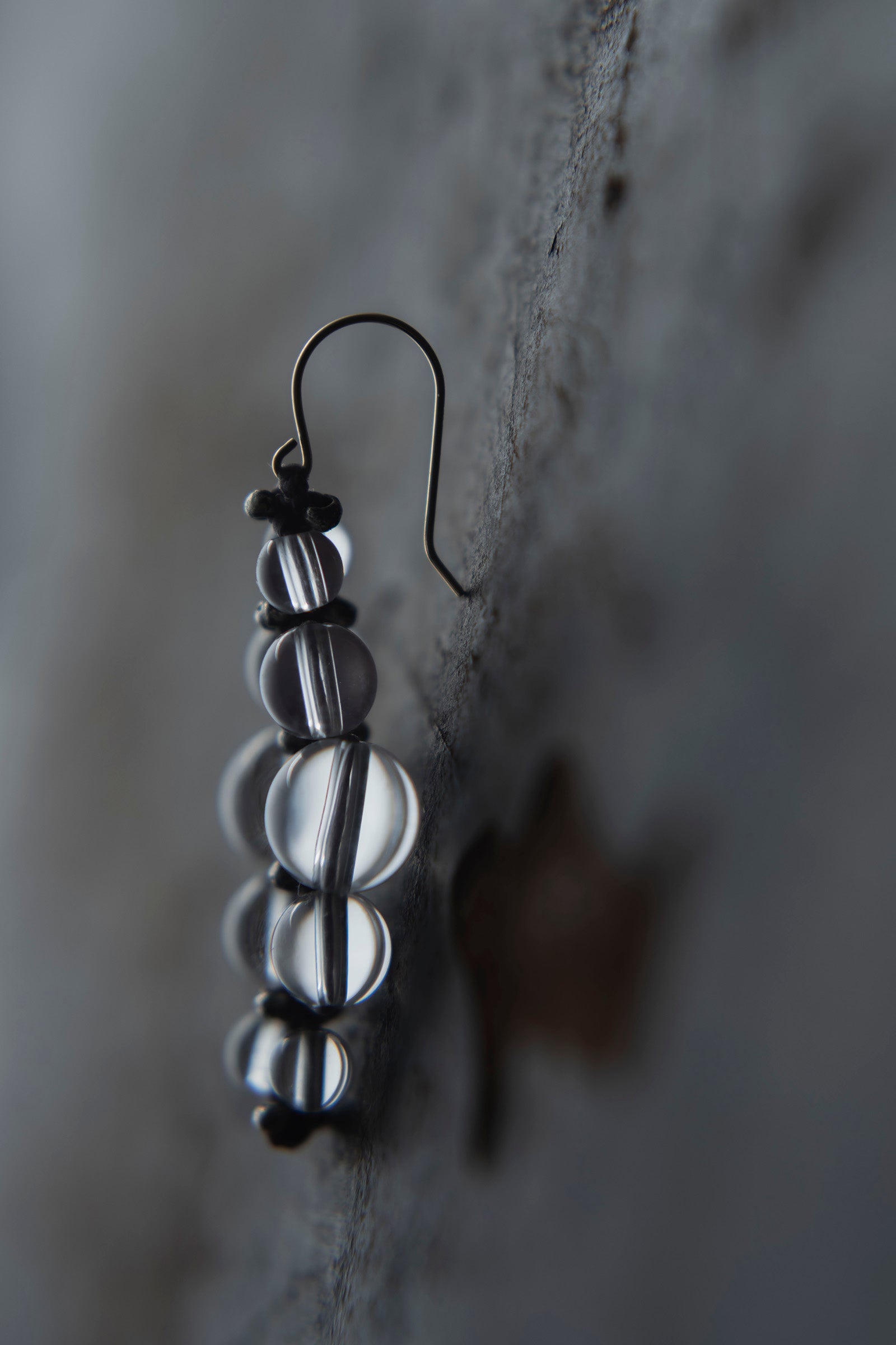 crystal beads earrings (pair)