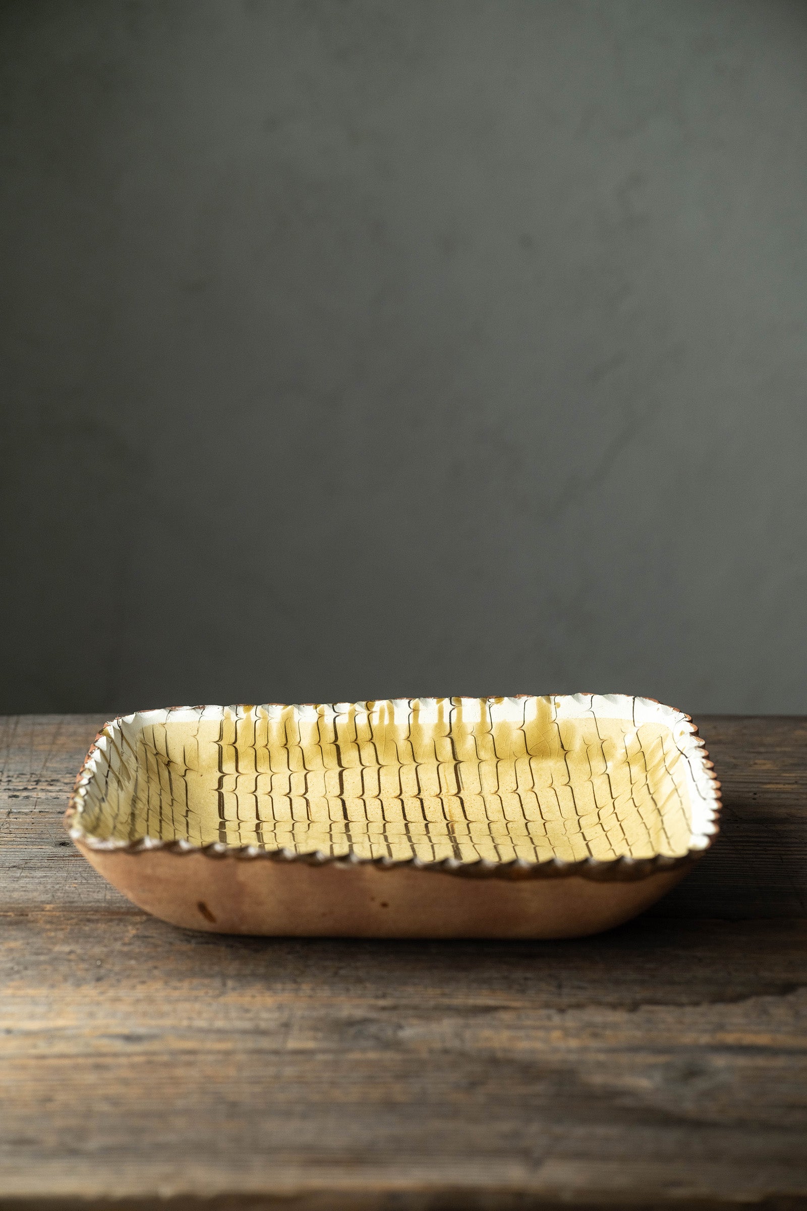 Yoji Yamada soft ceramic yellow pleated bowl, small size Y60-1, 3 pieces