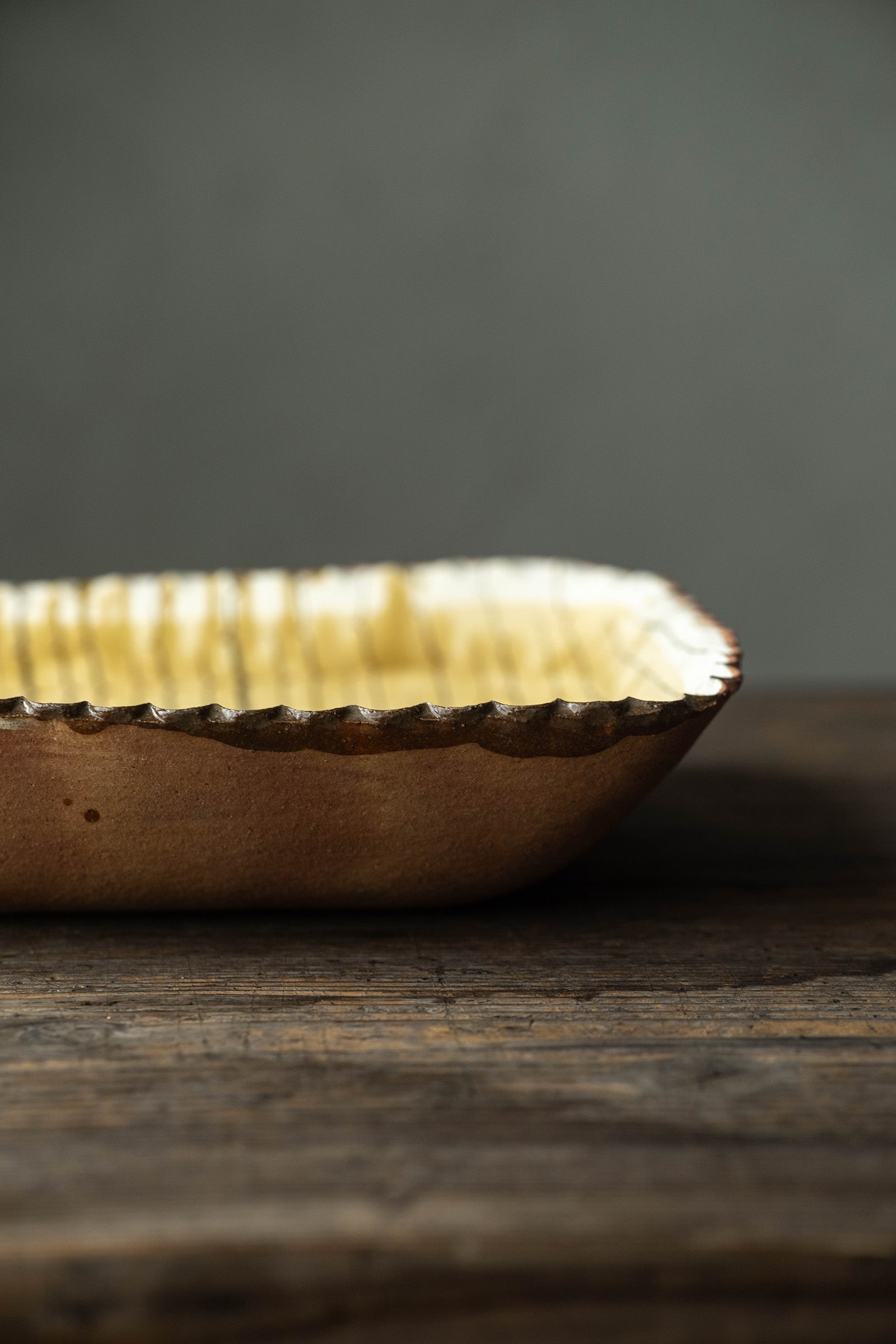 Yoji Yamada soft ceramic yellow pleated bowl, small size Y60-1, 3 pieces