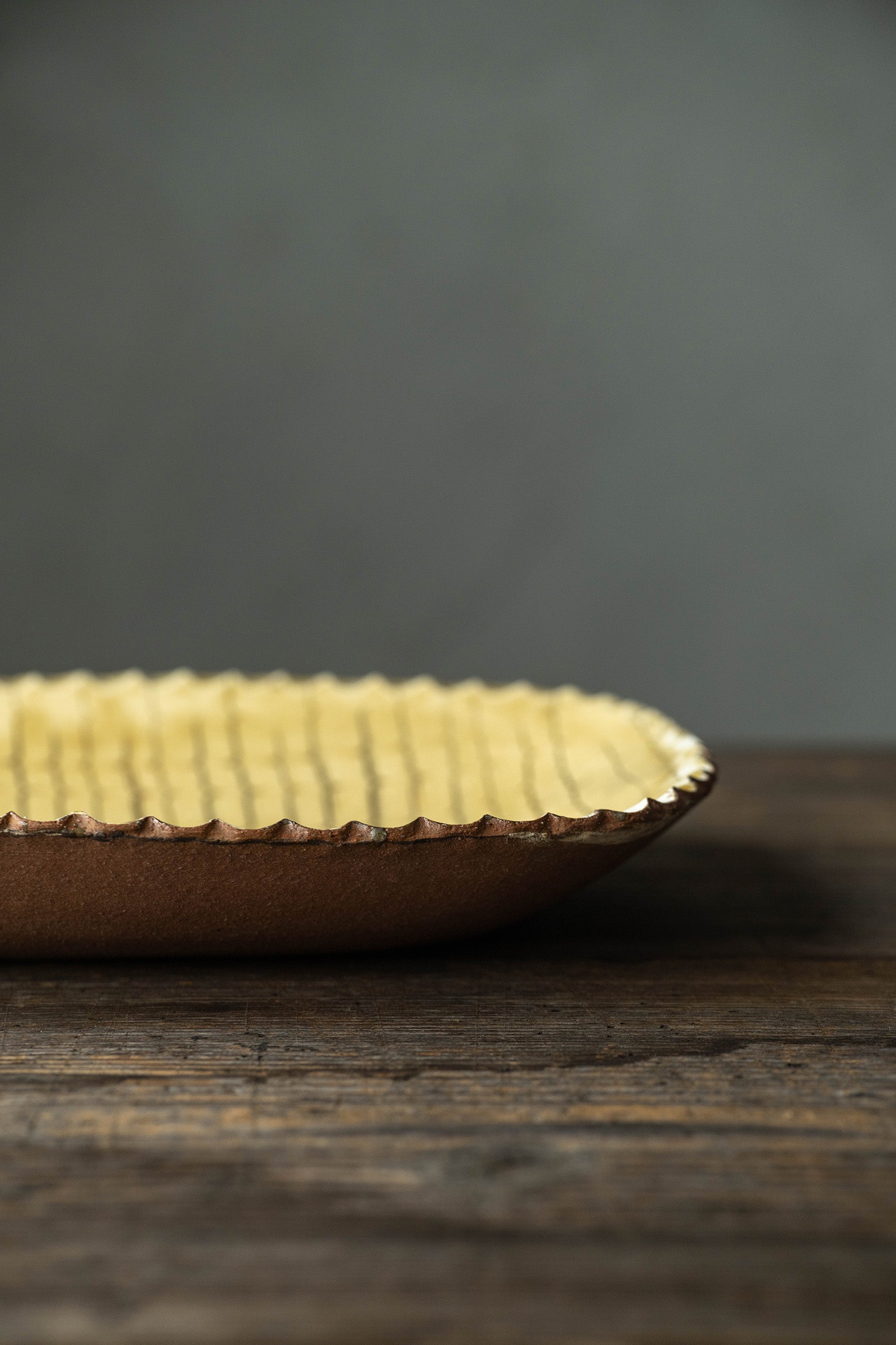 Yoji Yamada soft ceramic yellow pleated bowl, small size Y60-1, 3 pieces