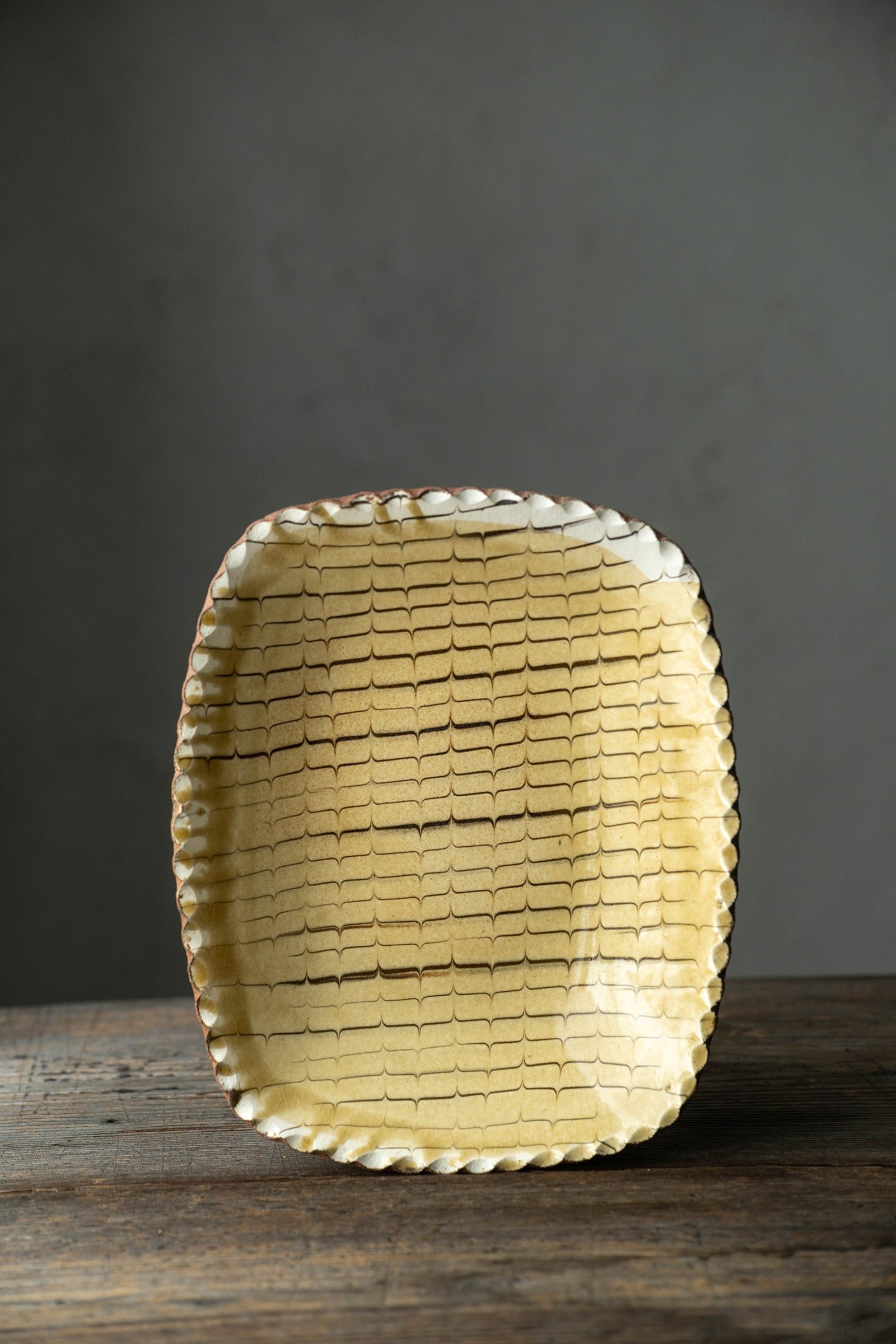 Yoji Yamada soft ceramic yellow pleated bowl, small size Y60-1, 3 pieces