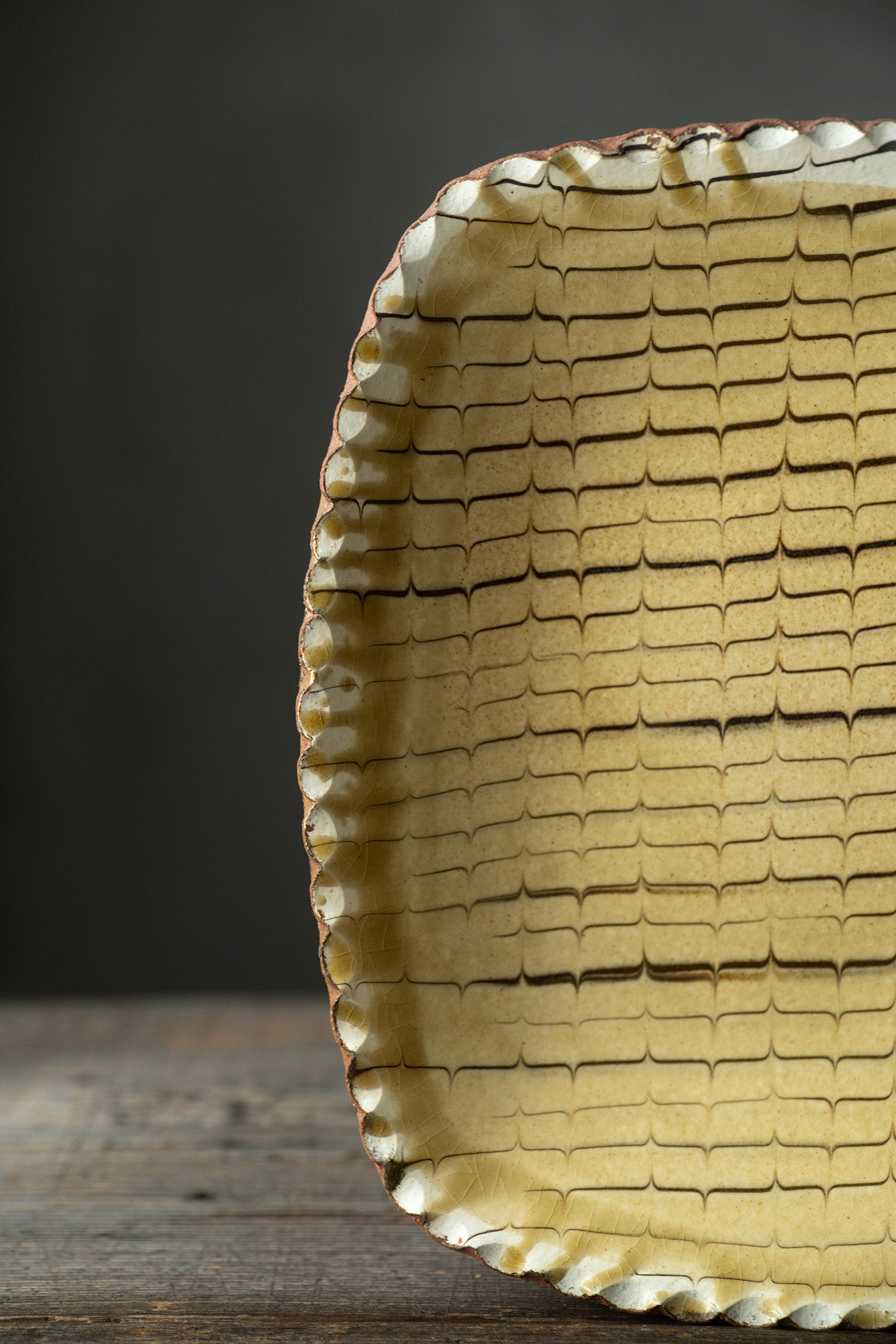 Yoji Yamada soft ceramic yellow pleated bowl, small size Y60-1, 3 pieces
