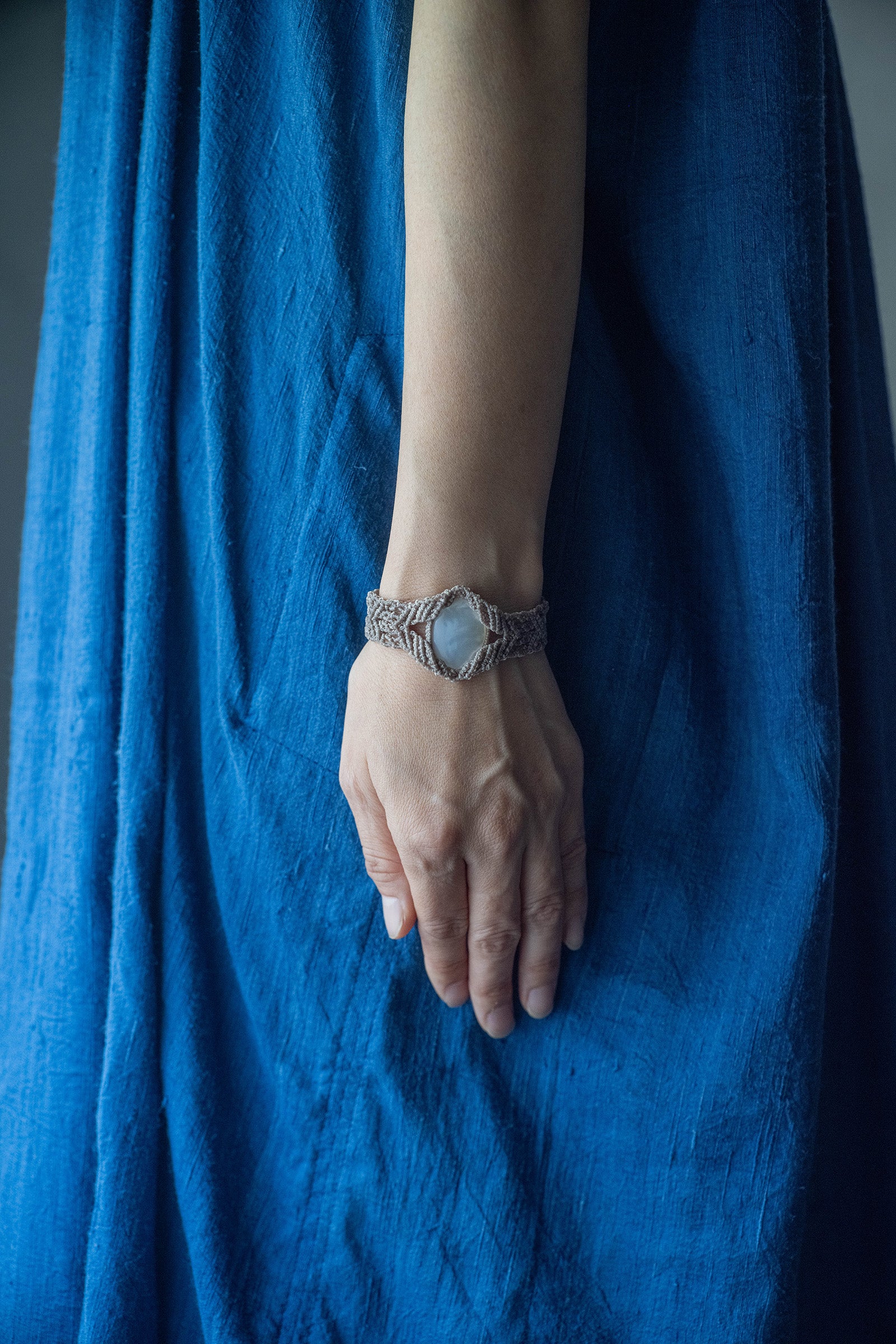 macrame bracelet  pearl