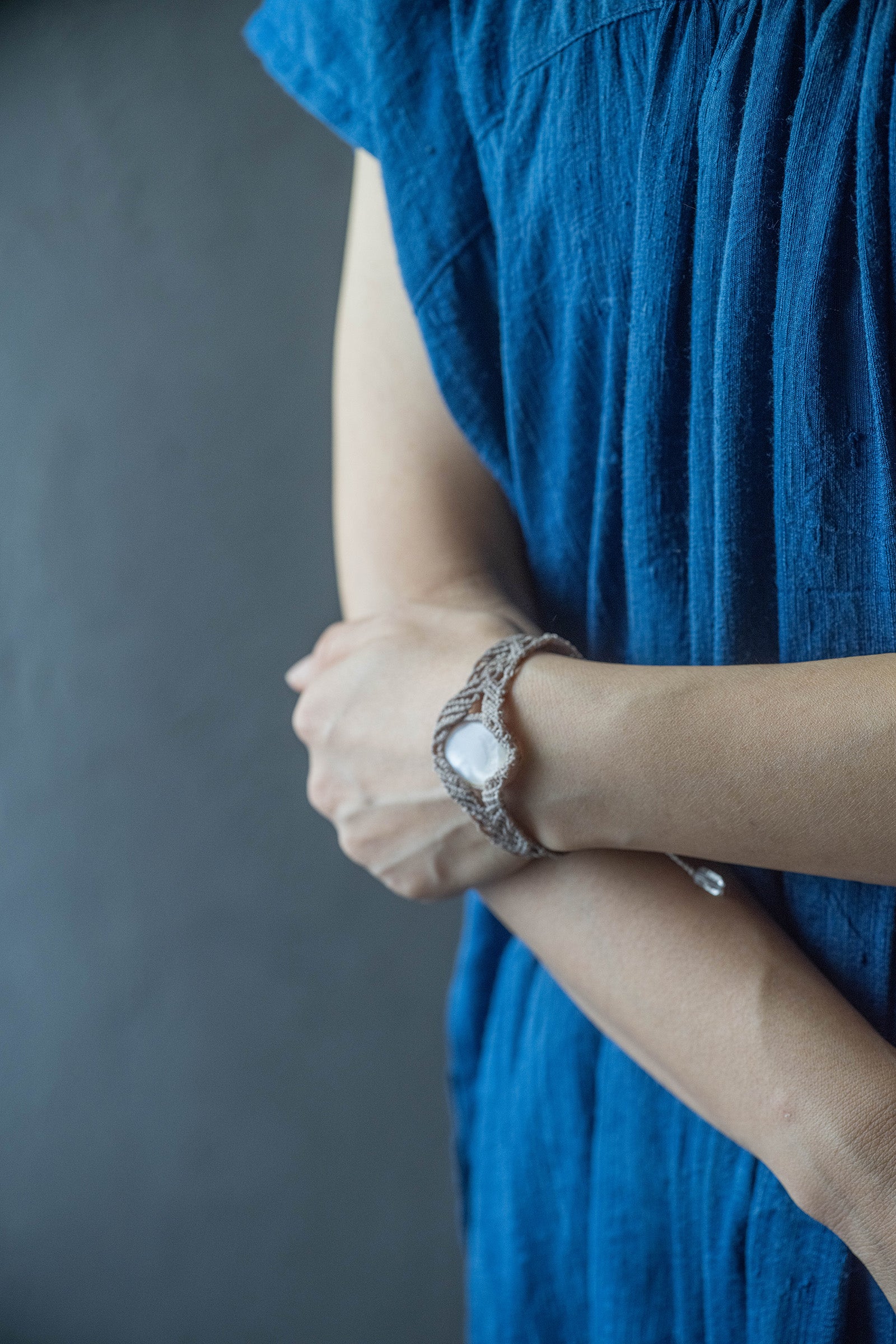 macrame bracelet  pearl