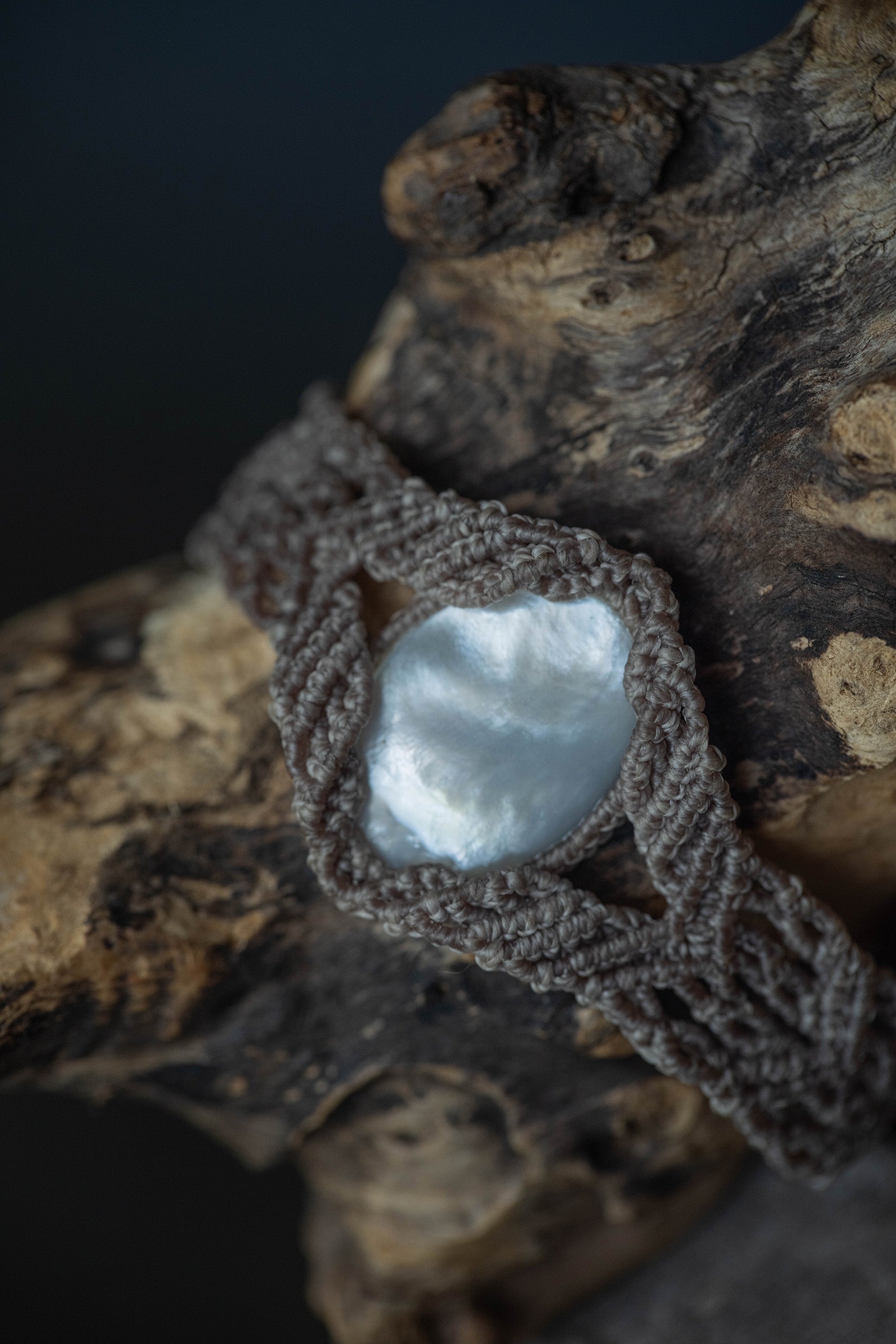 macrame bracelet  pearl