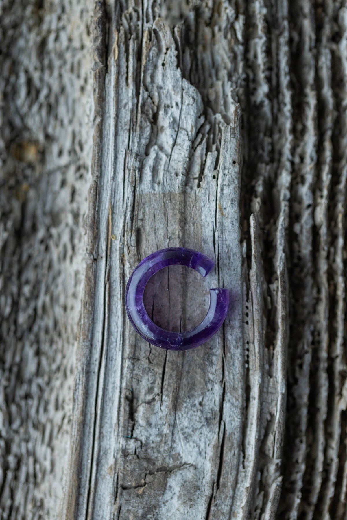 amethyst  ear cuff  (single)