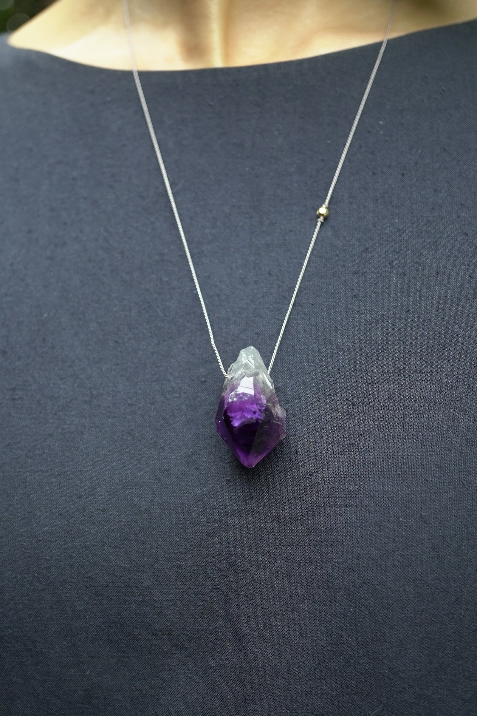 silk cord necklace -2 ( amethyst )  専用ページ