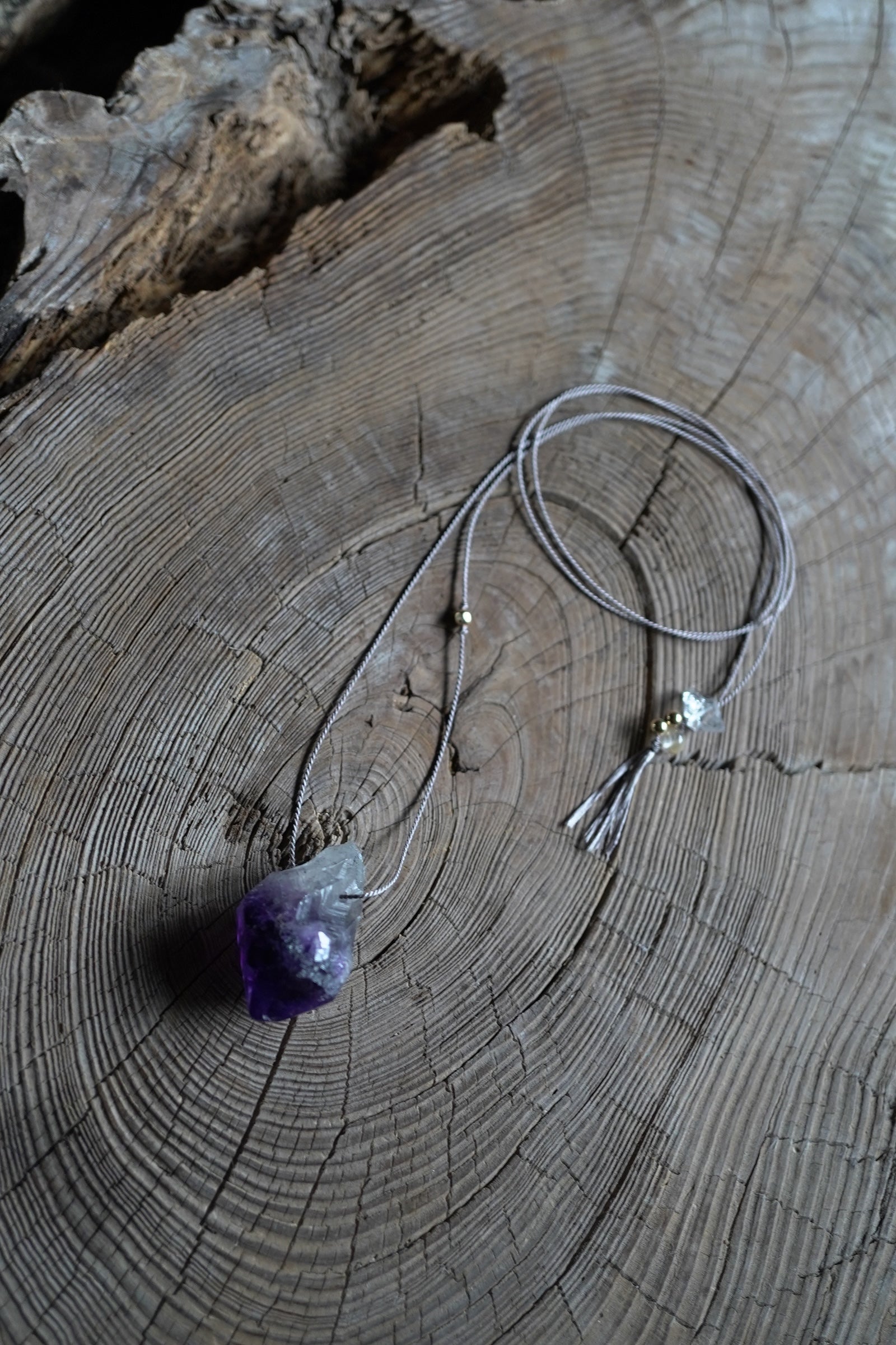 silk cord necklace -2 ( amethyst )  専用ページ